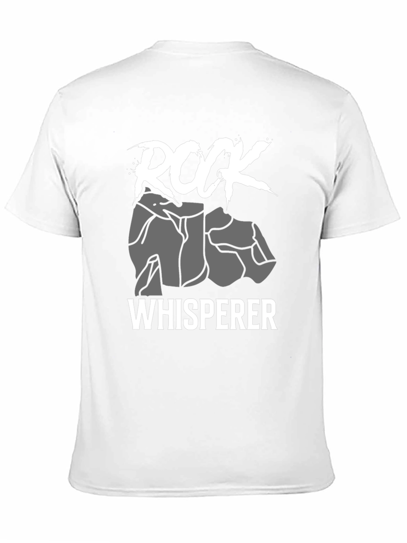 Rock Whisperer Graphic Tee - Black Cotton T-Shirt
