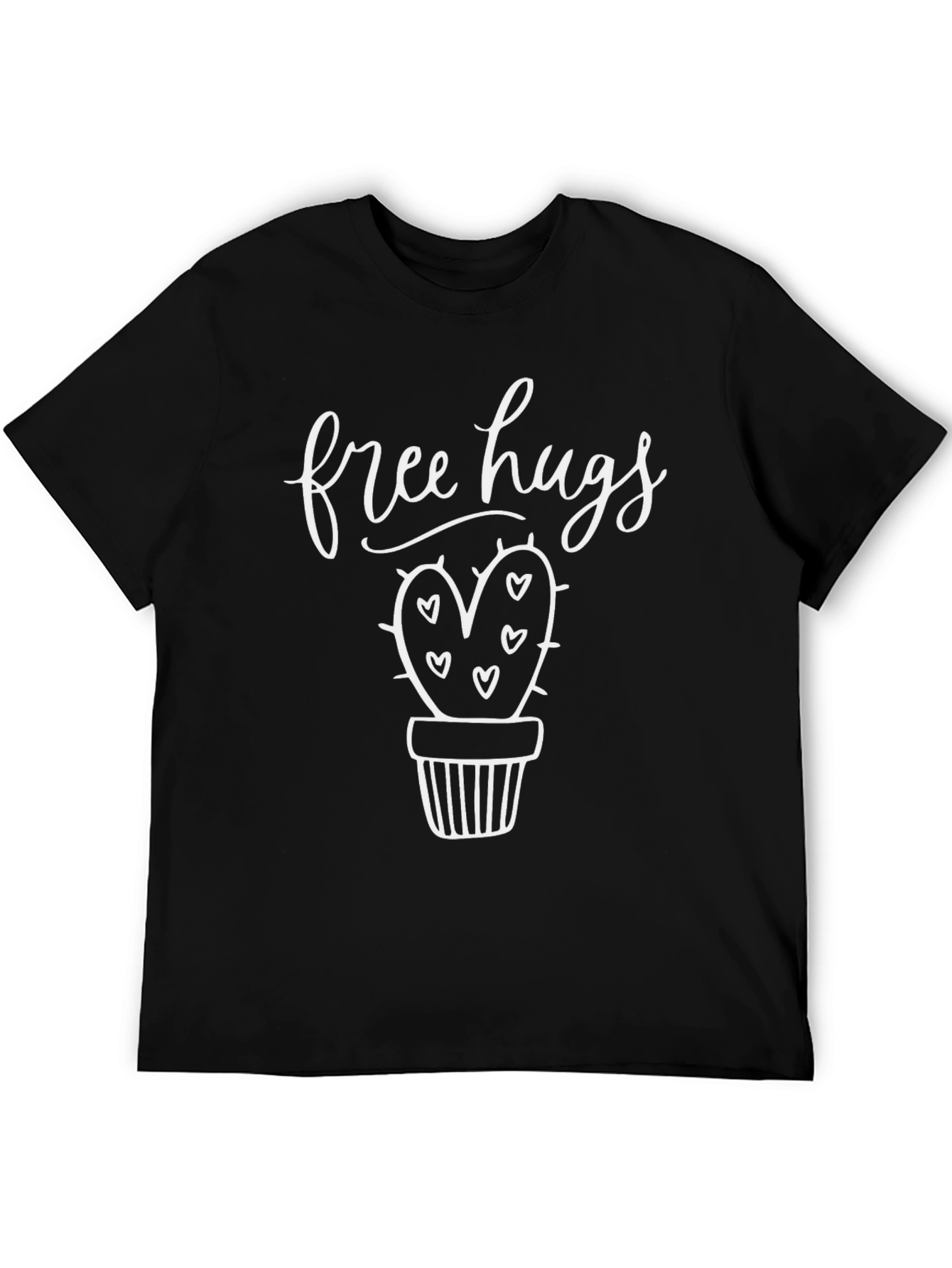 Free Hugs Cactus Graphic T-Shirt