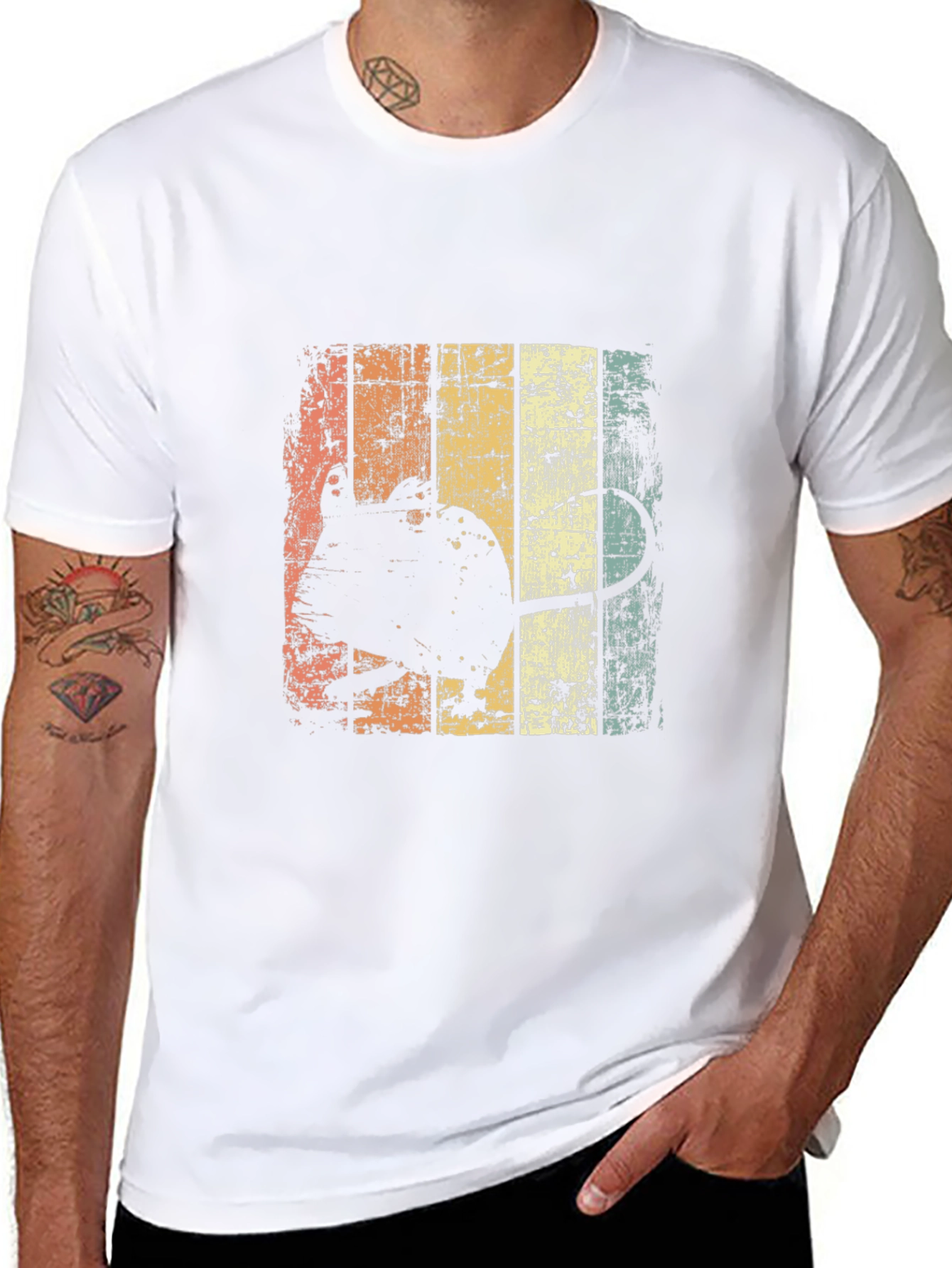 Retro Mouse Graphic Black T-Shirt