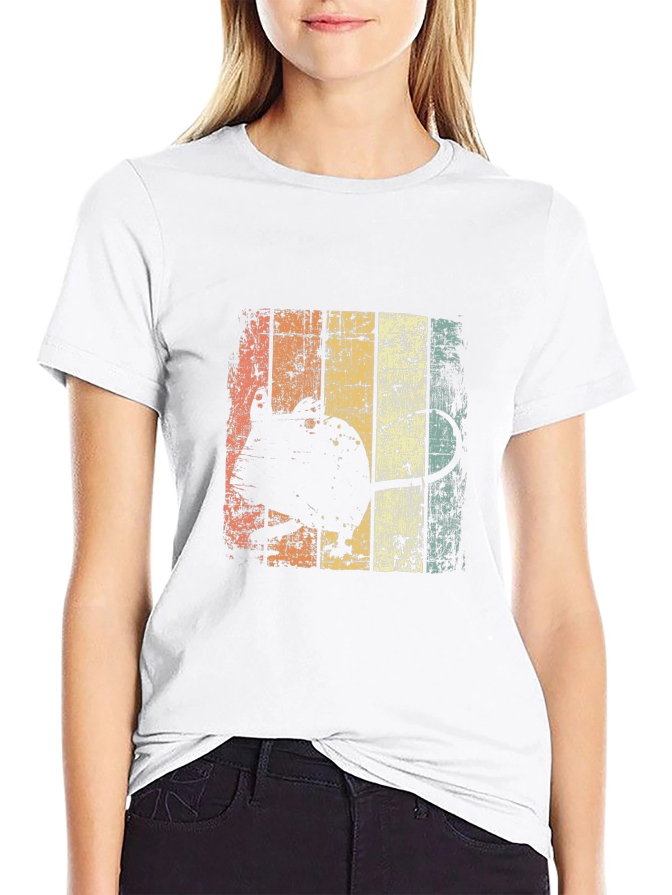 Retro Mouse Graphic Black T-Shirt