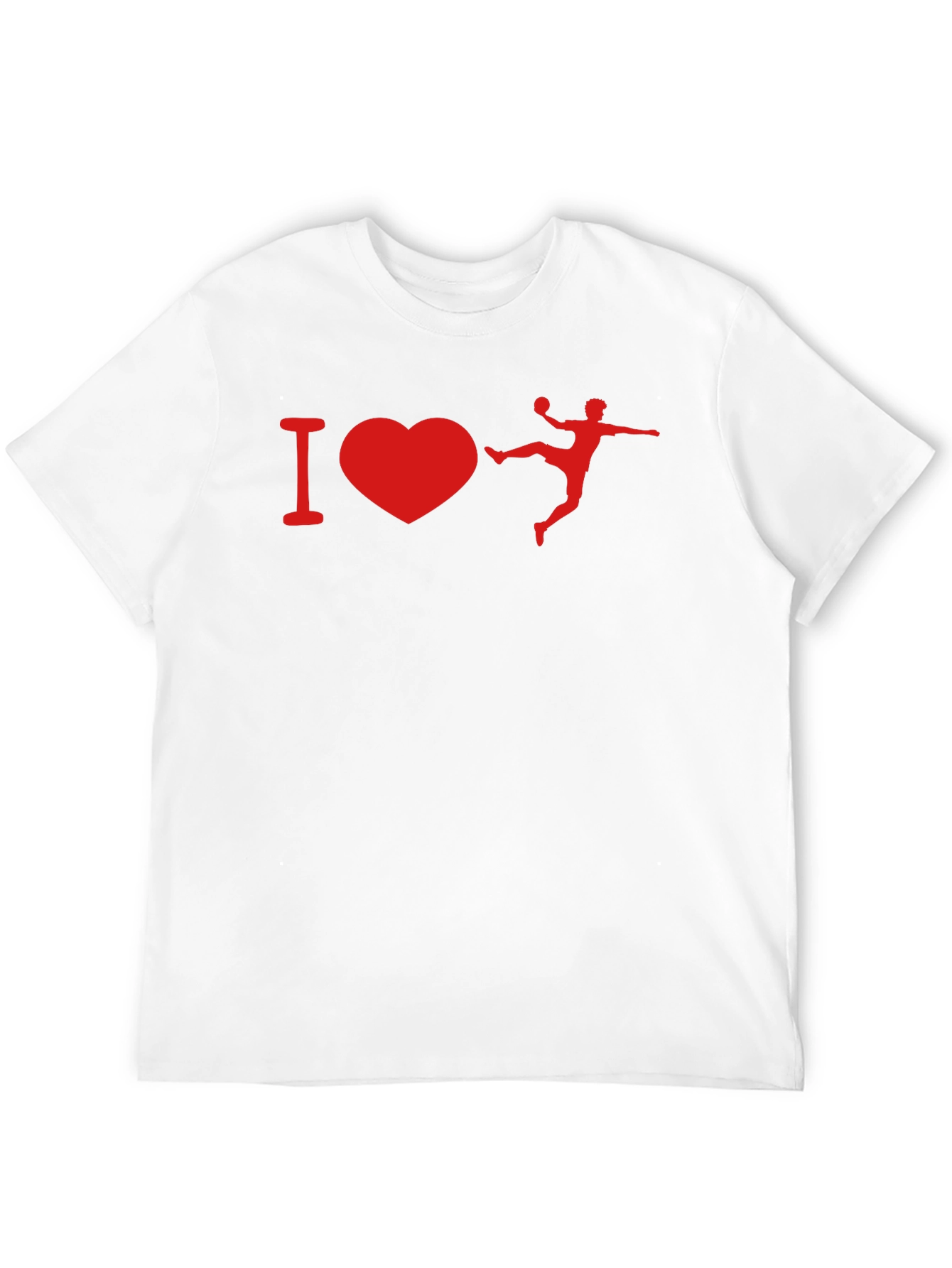 I Love Handball Graphic T-Shirt - Black Cotton Tee