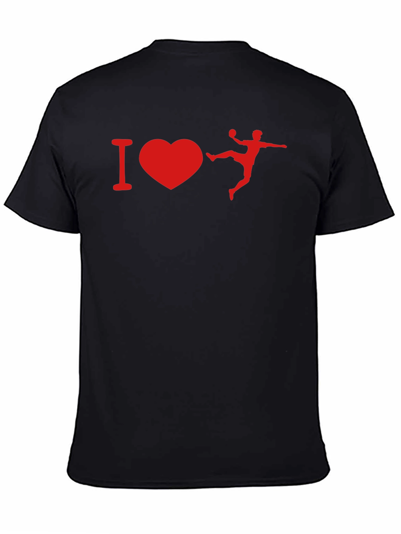 I Love Handball Graphic T-Shirt - Black Cotton Tee