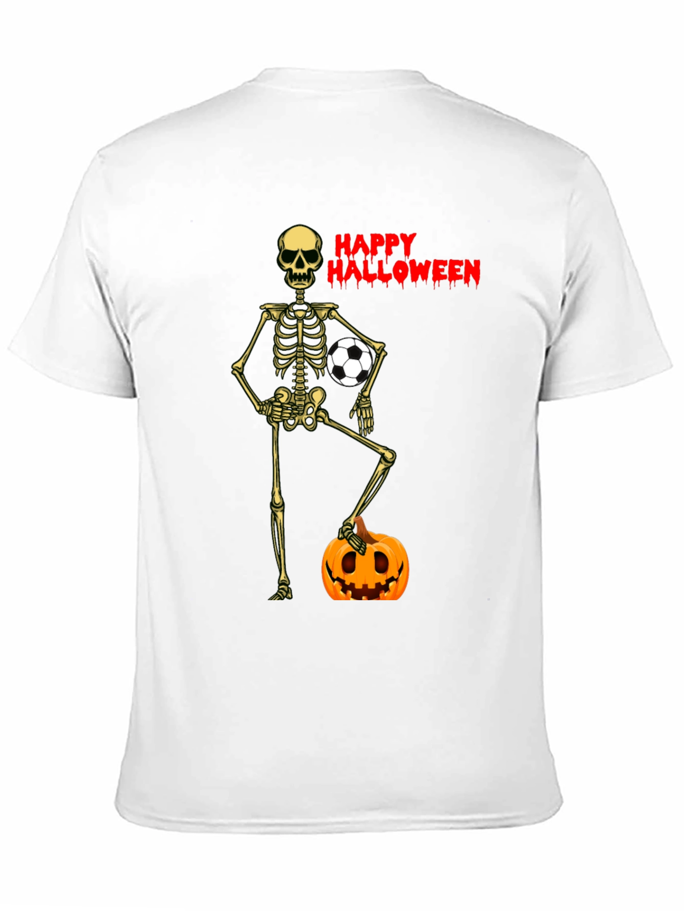 Happy Halloween Skeleton Soccer T-Shirt