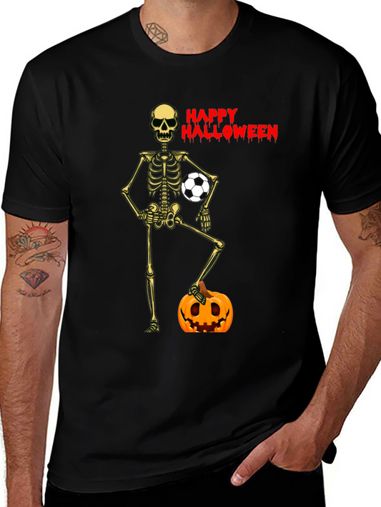 Happy Halloween Skeleton Soccer T-Shirt
