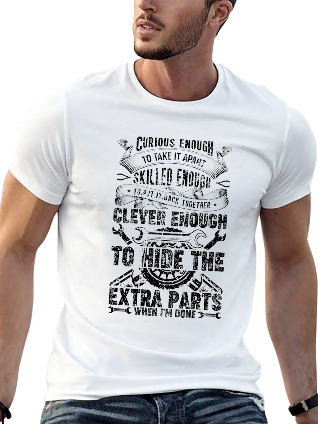 Curious Enough Mechanic Humor T-Shirt