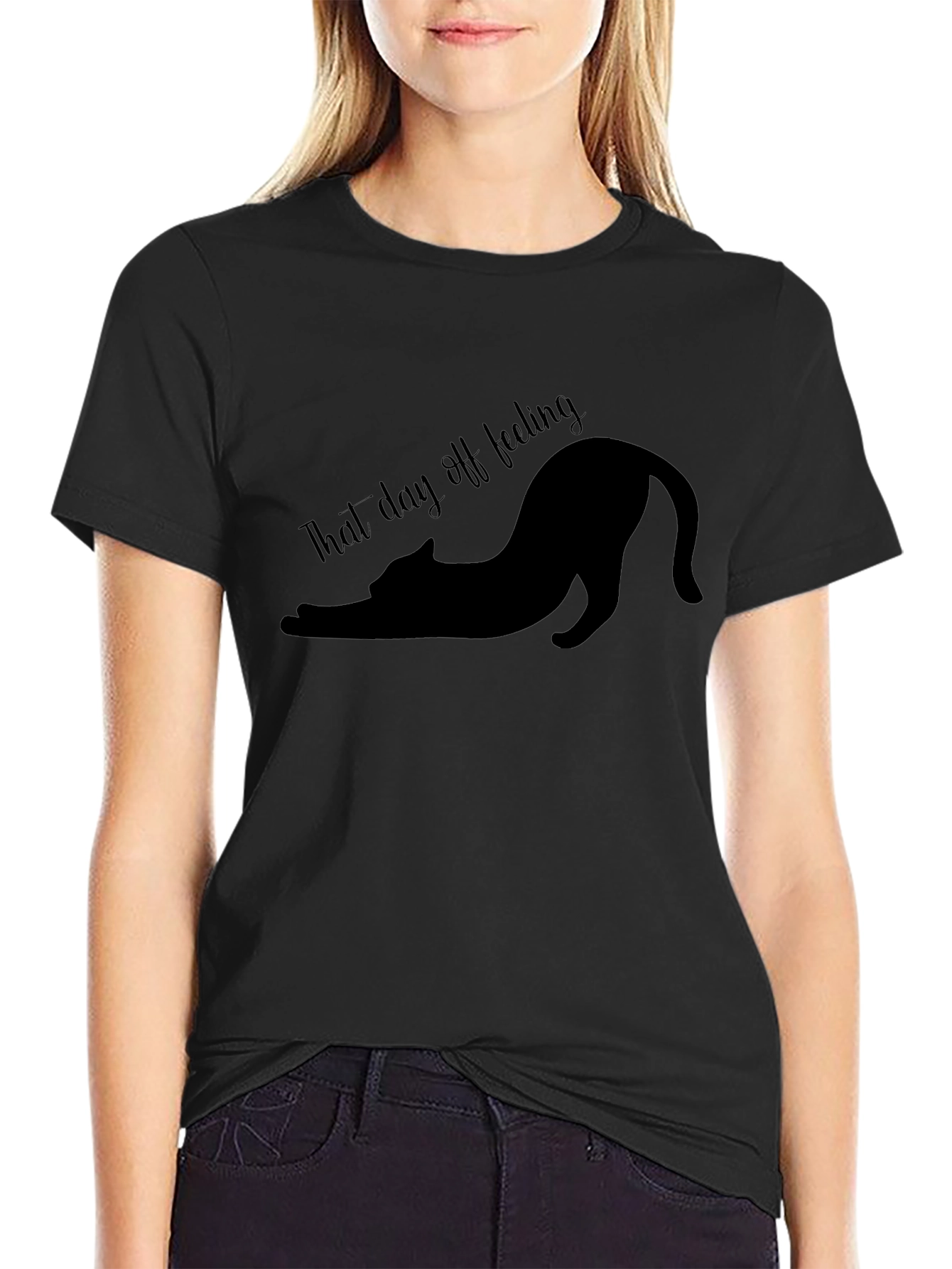 Relaxed Cat Tee - That Day Off Feeling