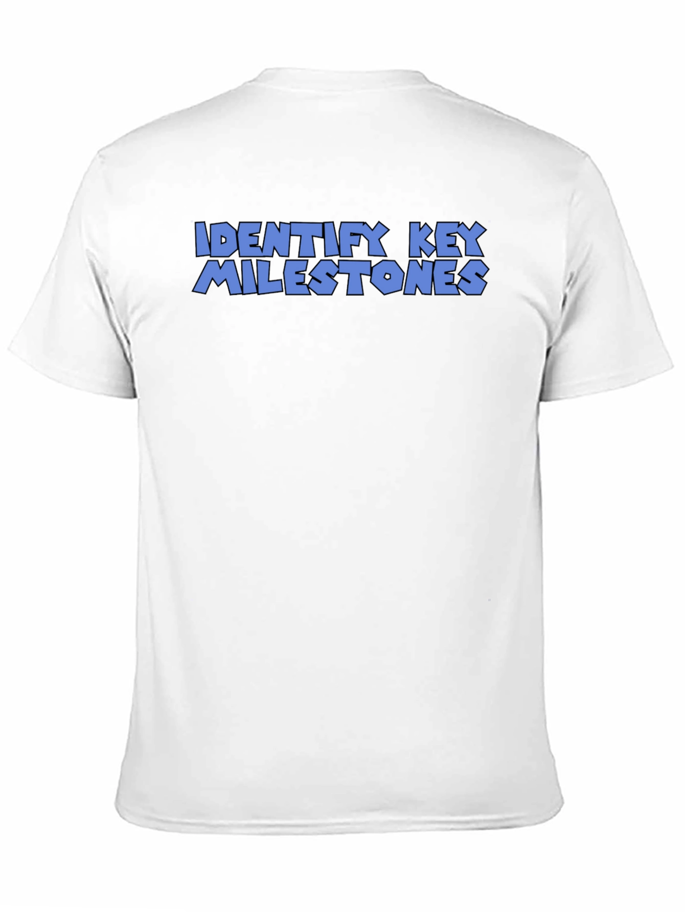 Identify Key Milestones T-Shirt - Black Graphic Tee