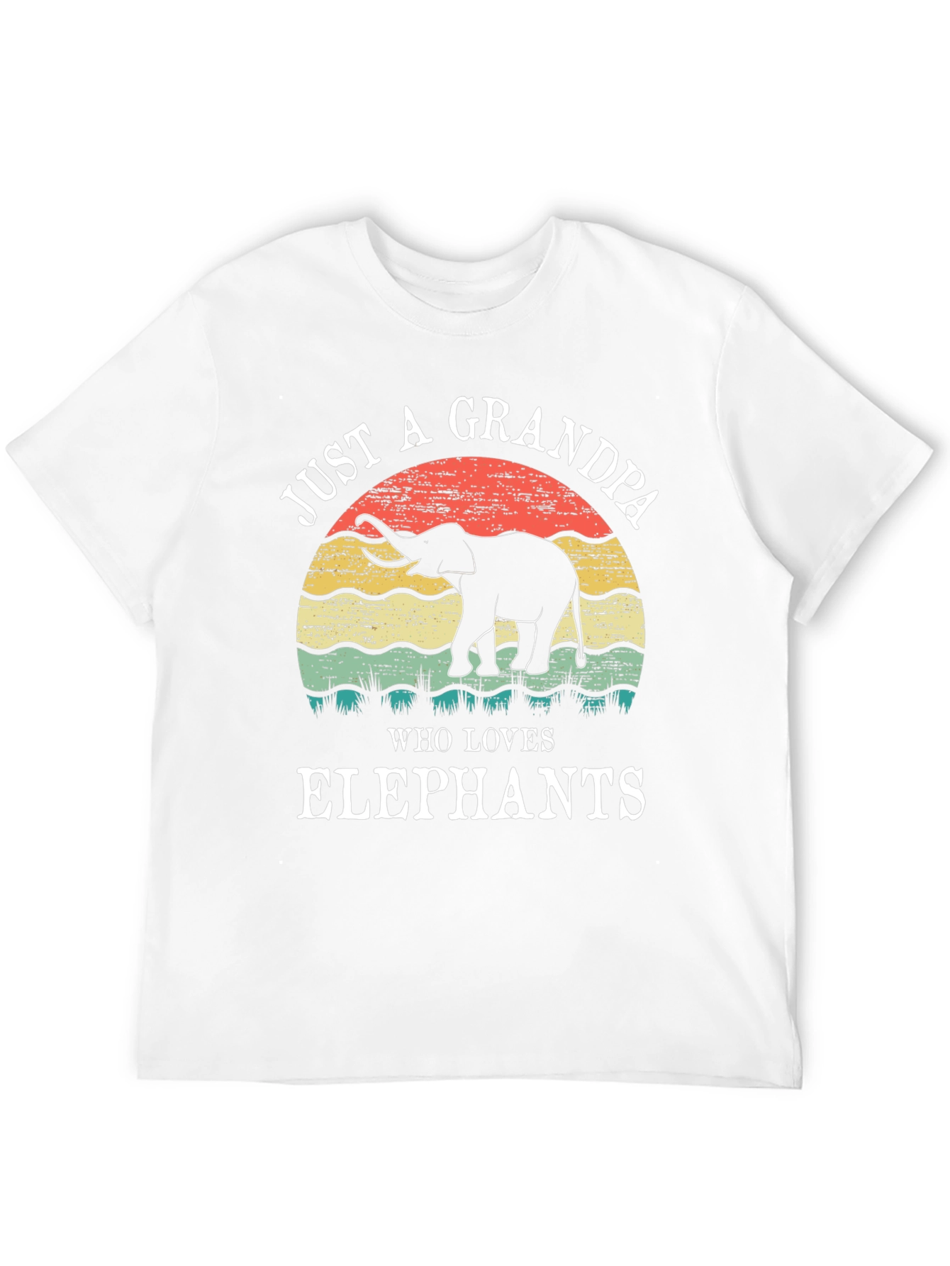 Elephant Grandpa Graphic Tee - Perfect Gift!