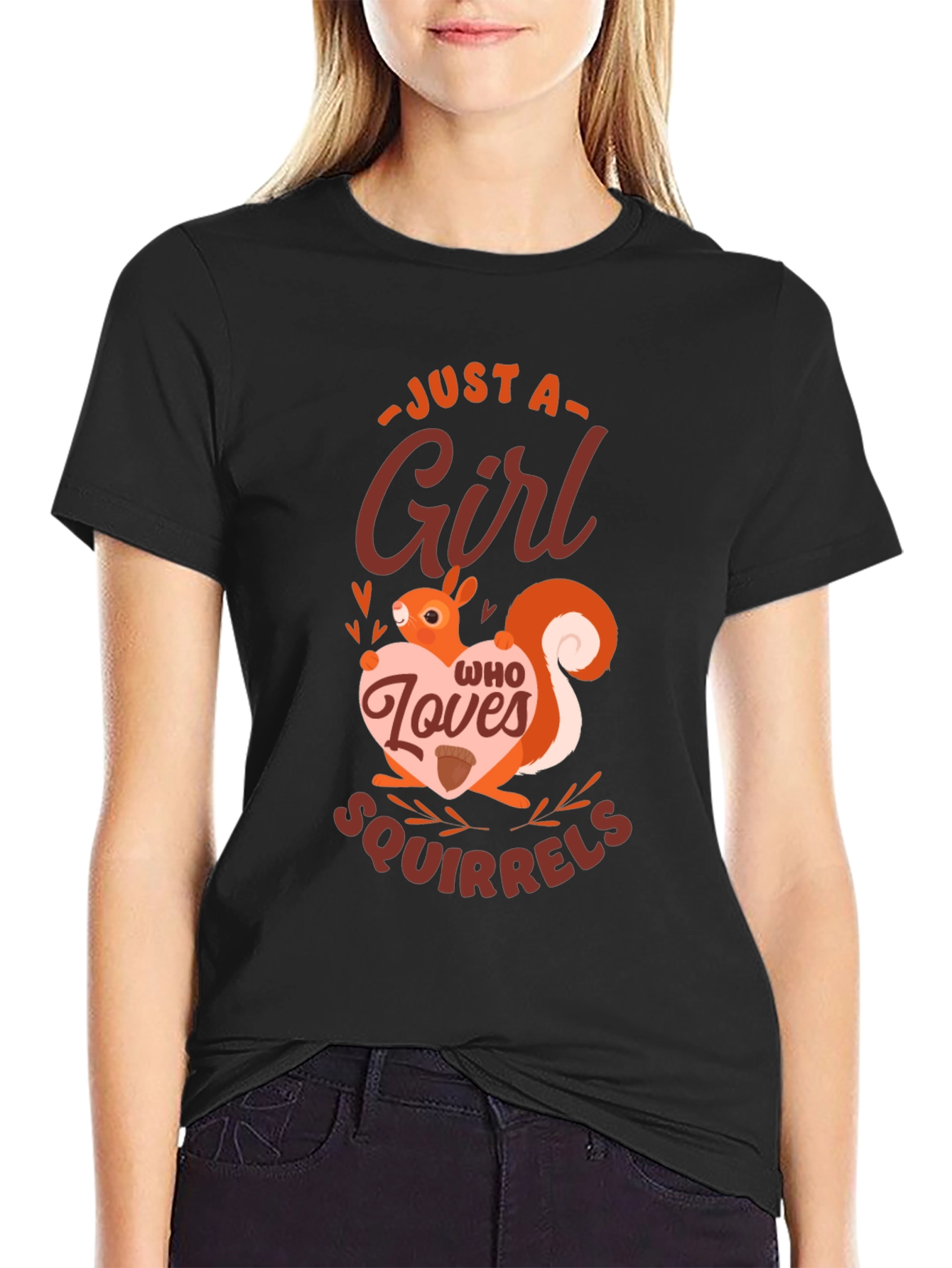 Just a Girl Who Loves Squirrels Graphic Tee