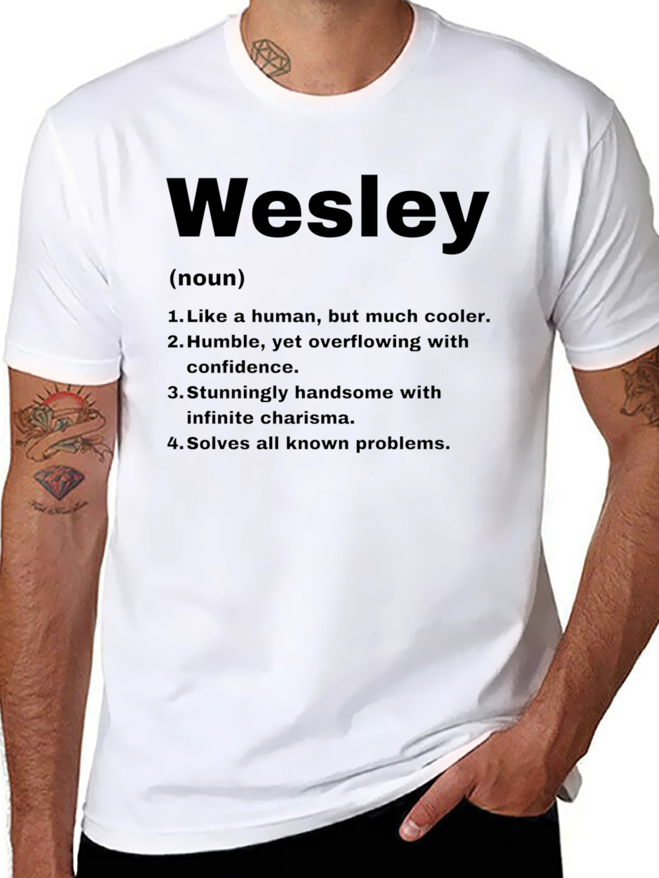 Wesley Definition T-Shirt - Funny Personalized Name Tee