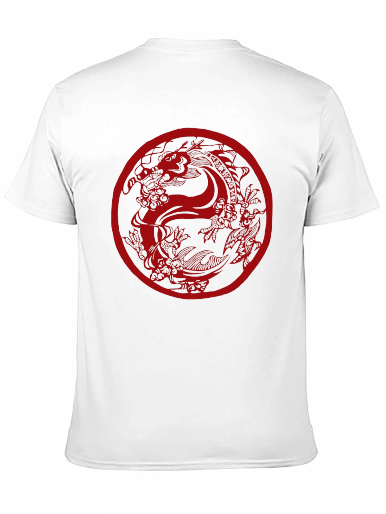 Dragon Circle Graphic Tee - Black Casual Top