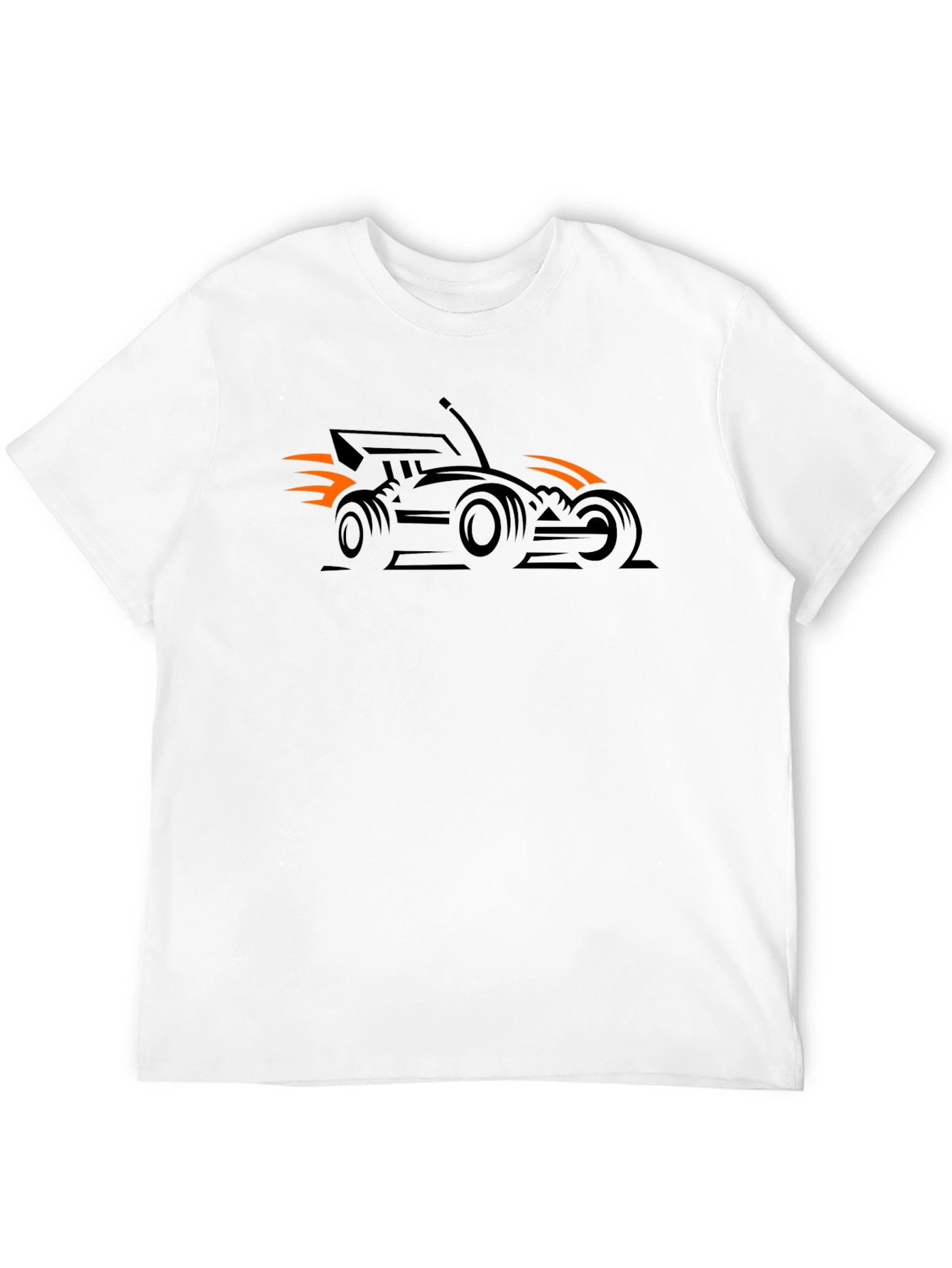 RC Car Racing Flames T-Shirt - Black Cotton