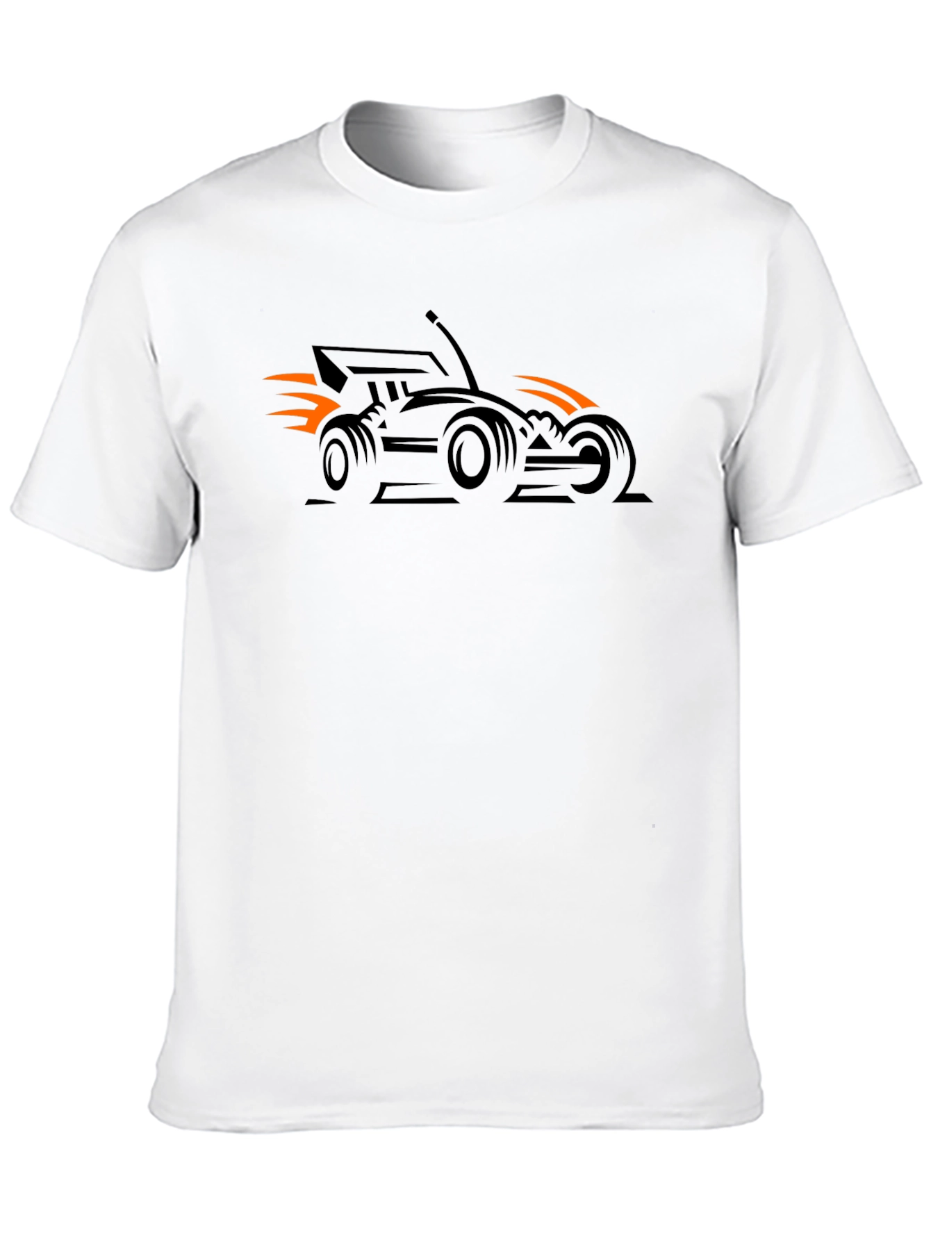 RC Car Racing Flames T-Shirt - Black Cotton