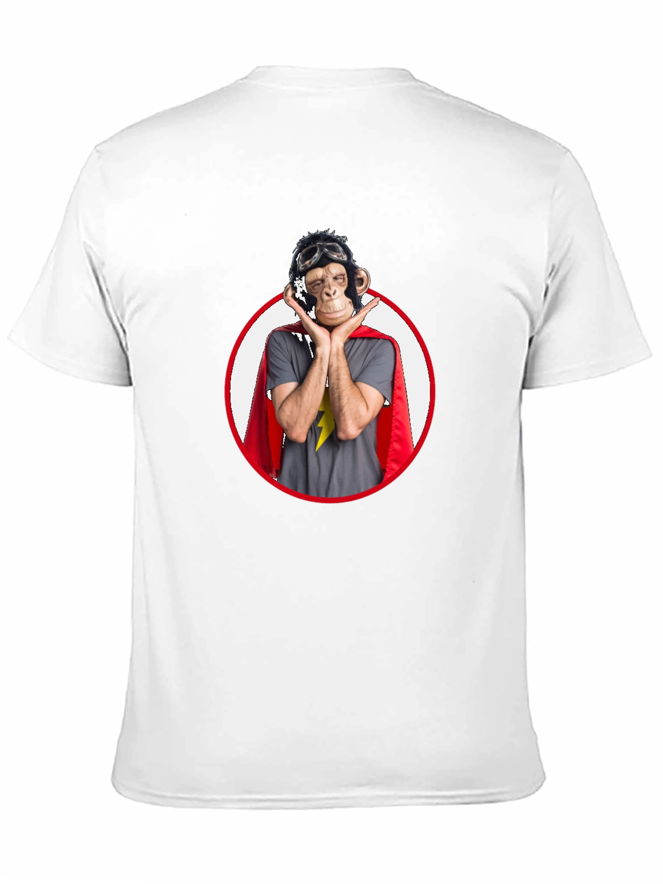 Superhero Monkey Graphic T-Shirt - Black