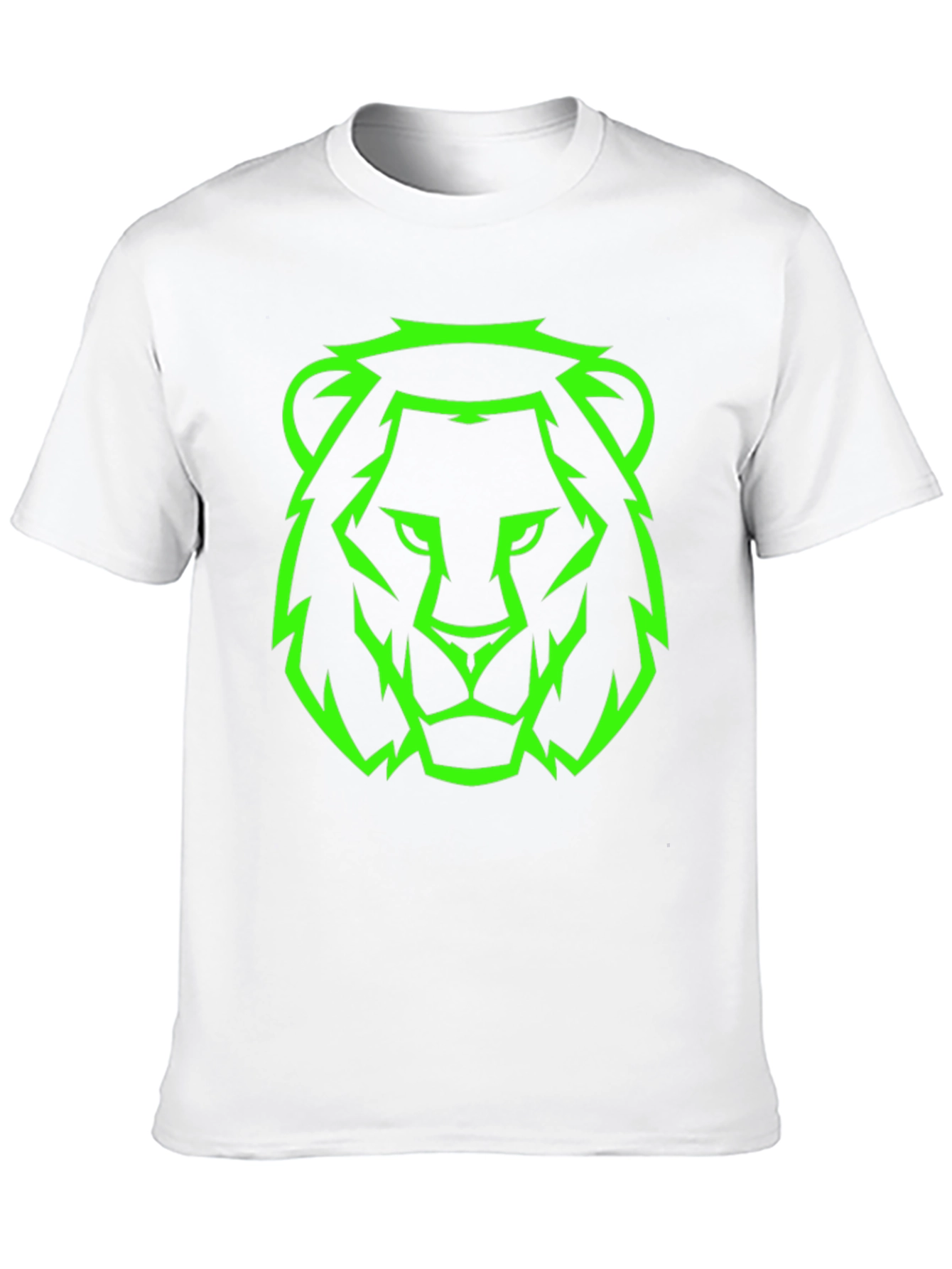 Neon Lion Graphic Black Tee - Mens Style