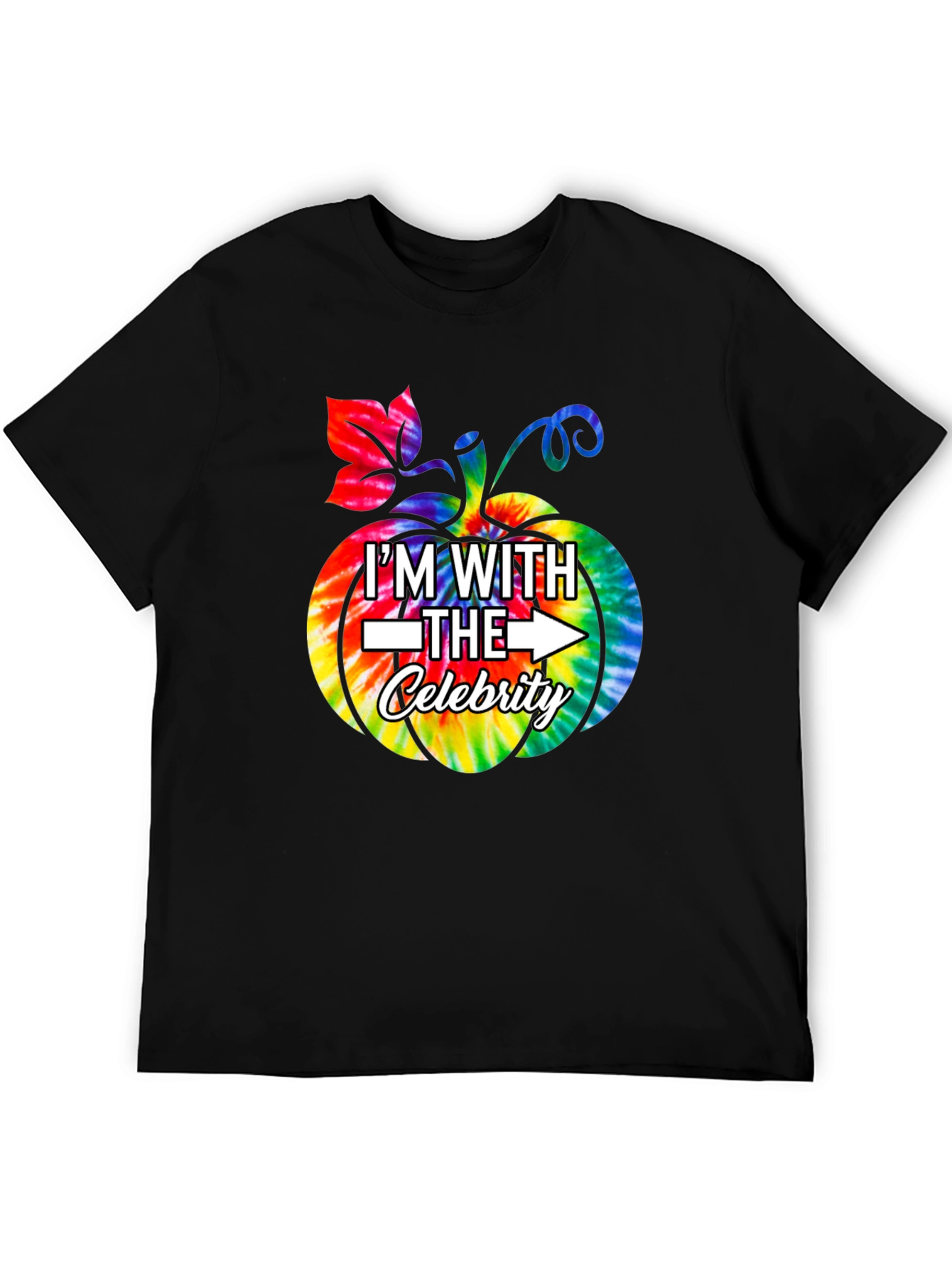 Im With The Celebrity Tie-Dye Pumpkin Graphic T-Shirt