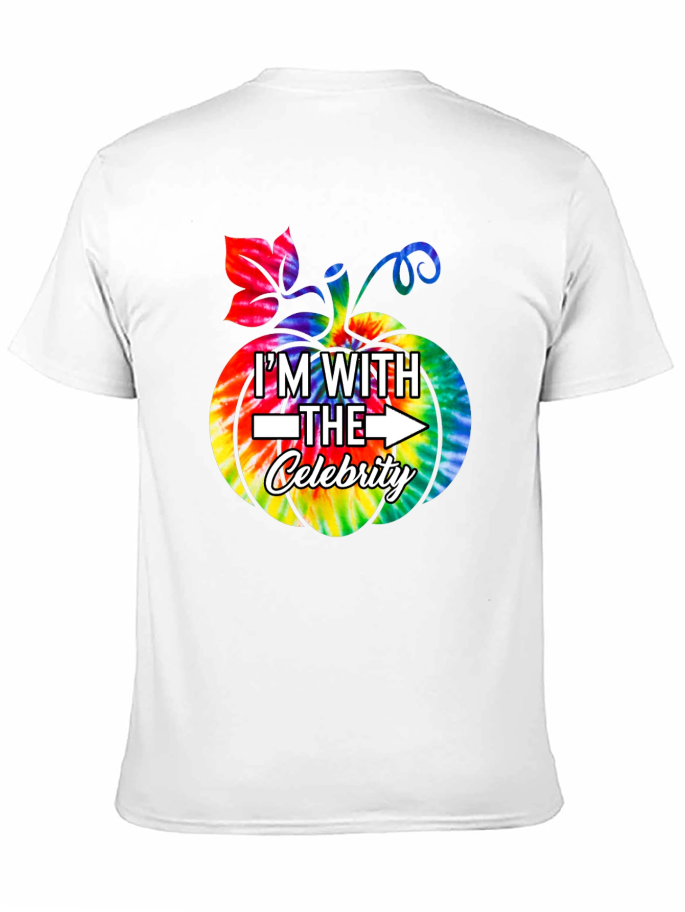 Im With The Celebrity Tie-Dye Pumpkin Graphic T-Shirt