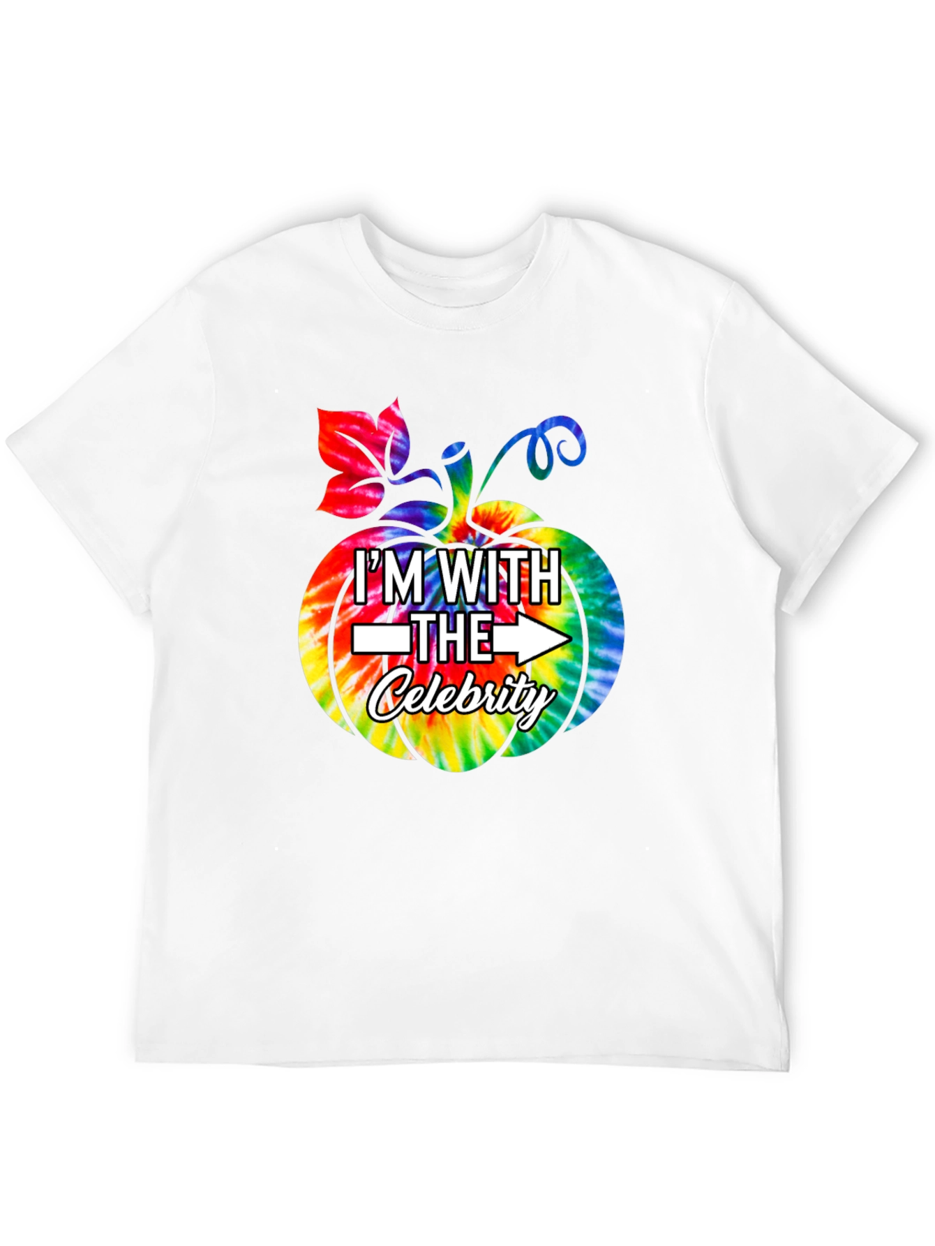 Im With The Celebrity Tie-Dye Pumpkin Graphic T-Shirt