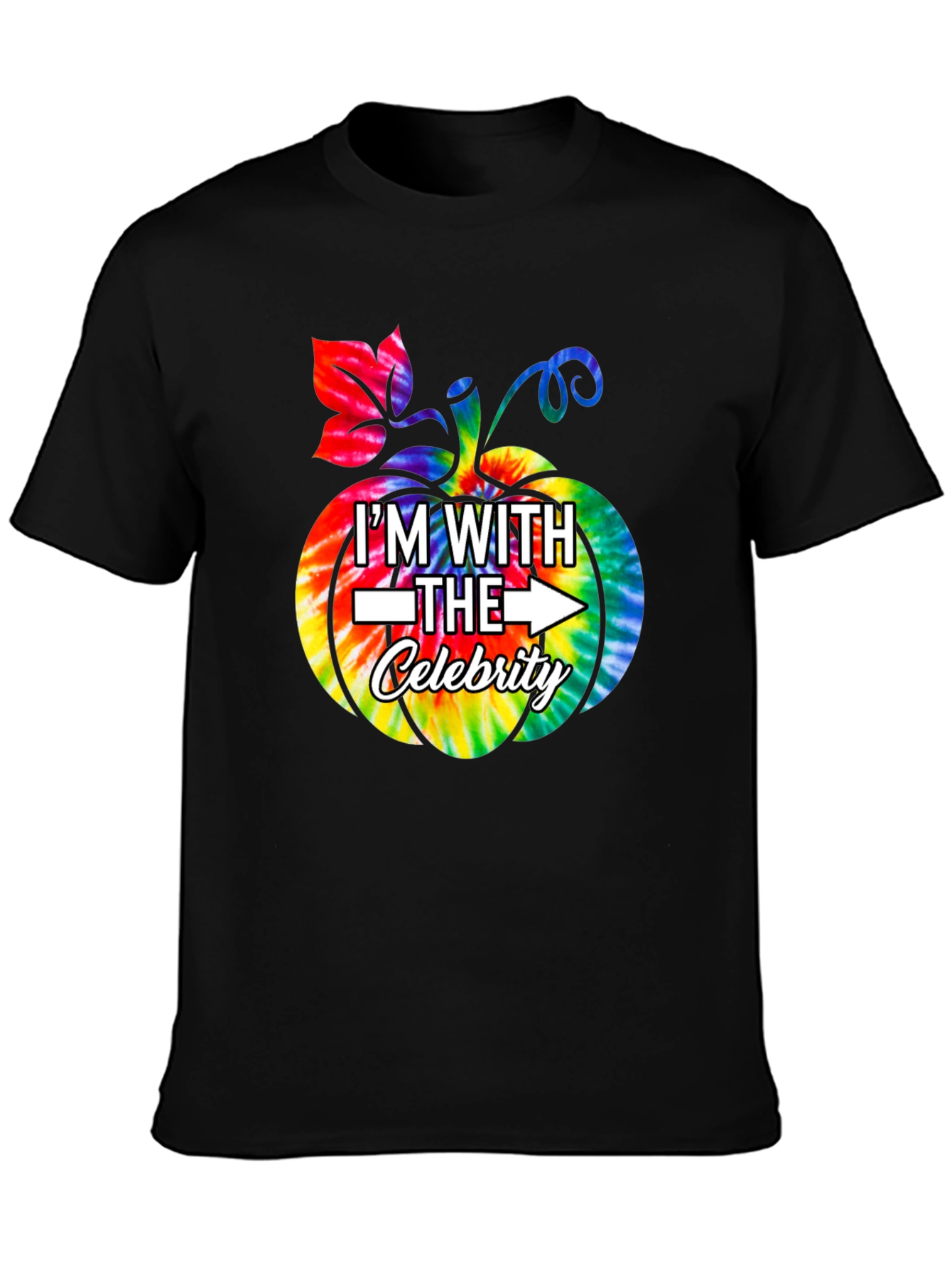 Im With The Celebrity Tie-Dye Pumpkin Graphic T-Shirt