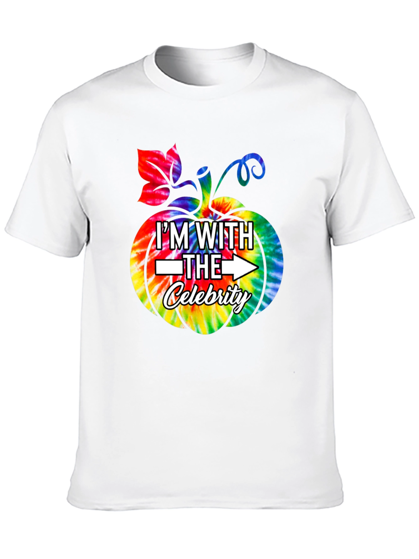 Im With The Celebrity Tie-Dye Pumpkin Graphic T-Shirt