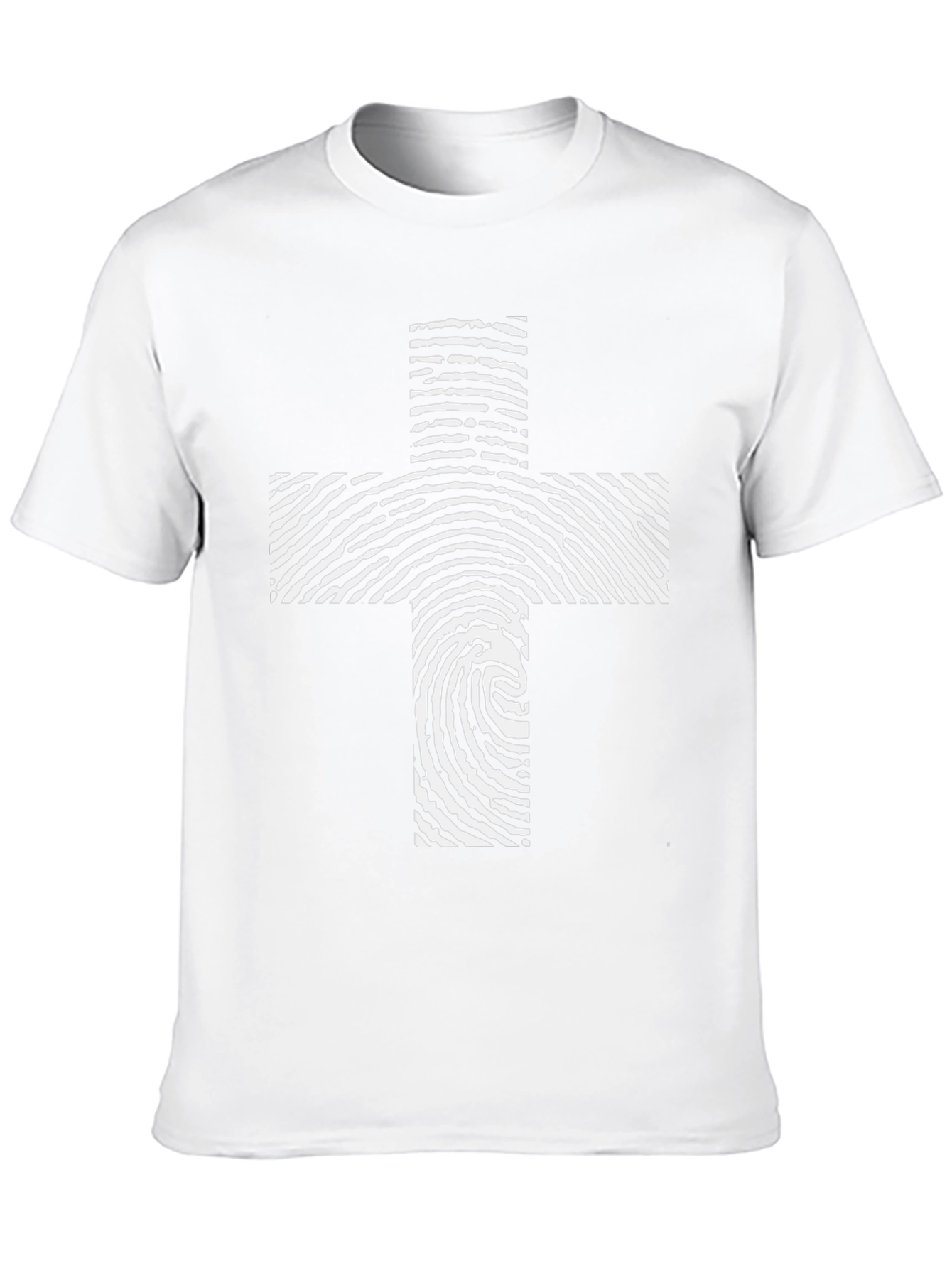 Fingerprint Cross Graphic Tee - Black