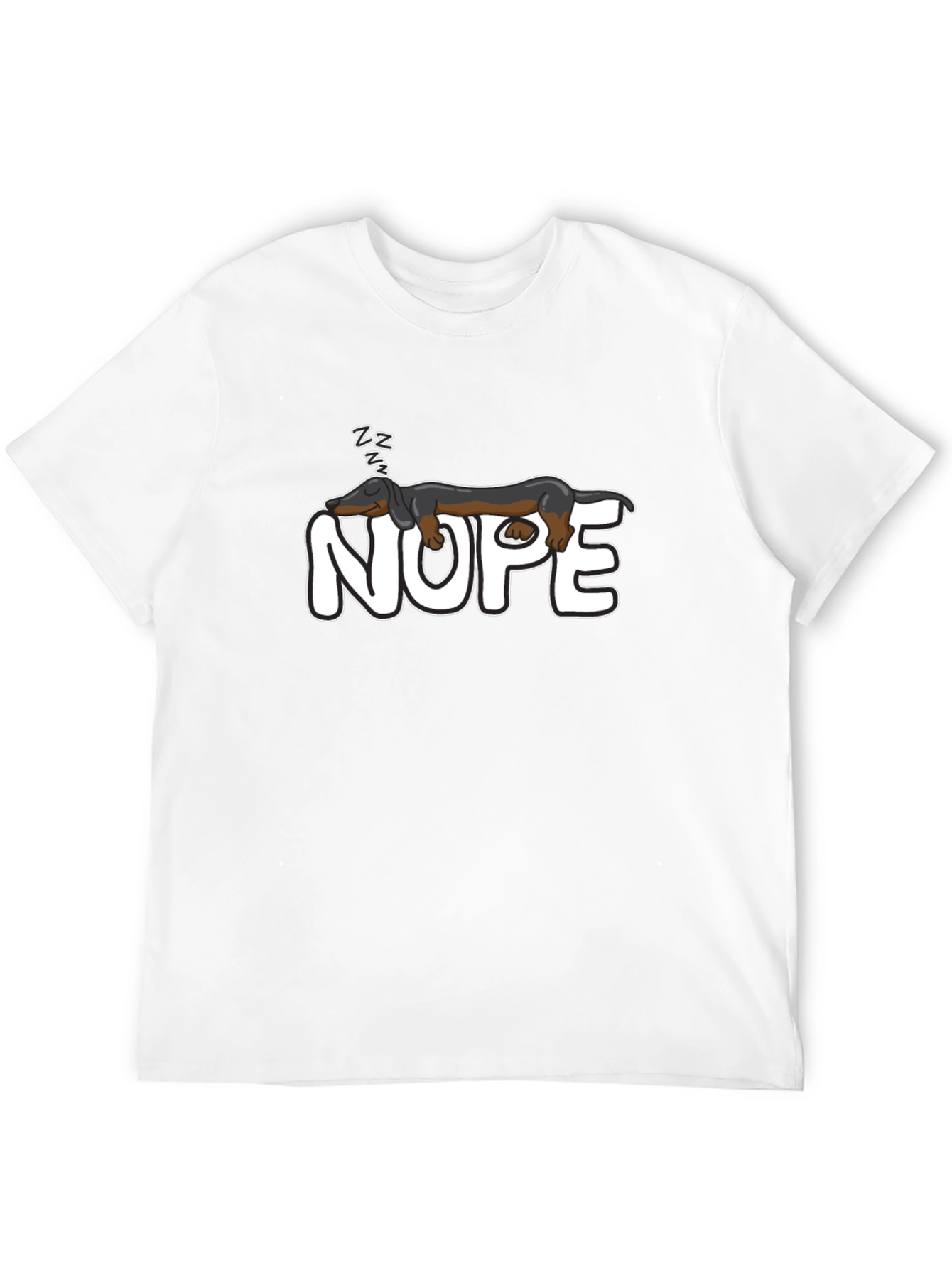 Nope Dachshund Nap T-Shirt - Funny Dog Lover Tee
