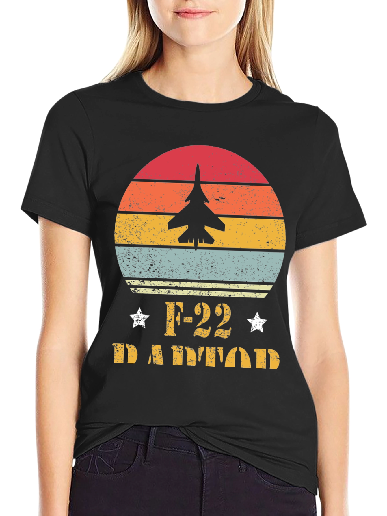 F-22 Raptor Sunset Graphic T-Shirt