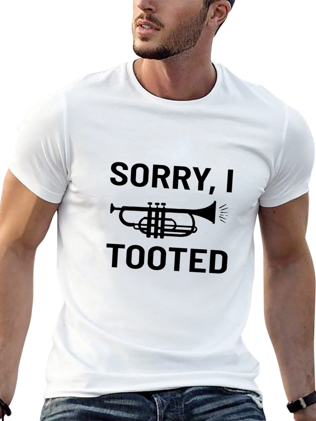 Sorry I Tooted Trumpet Funny Mens T-Shirt
