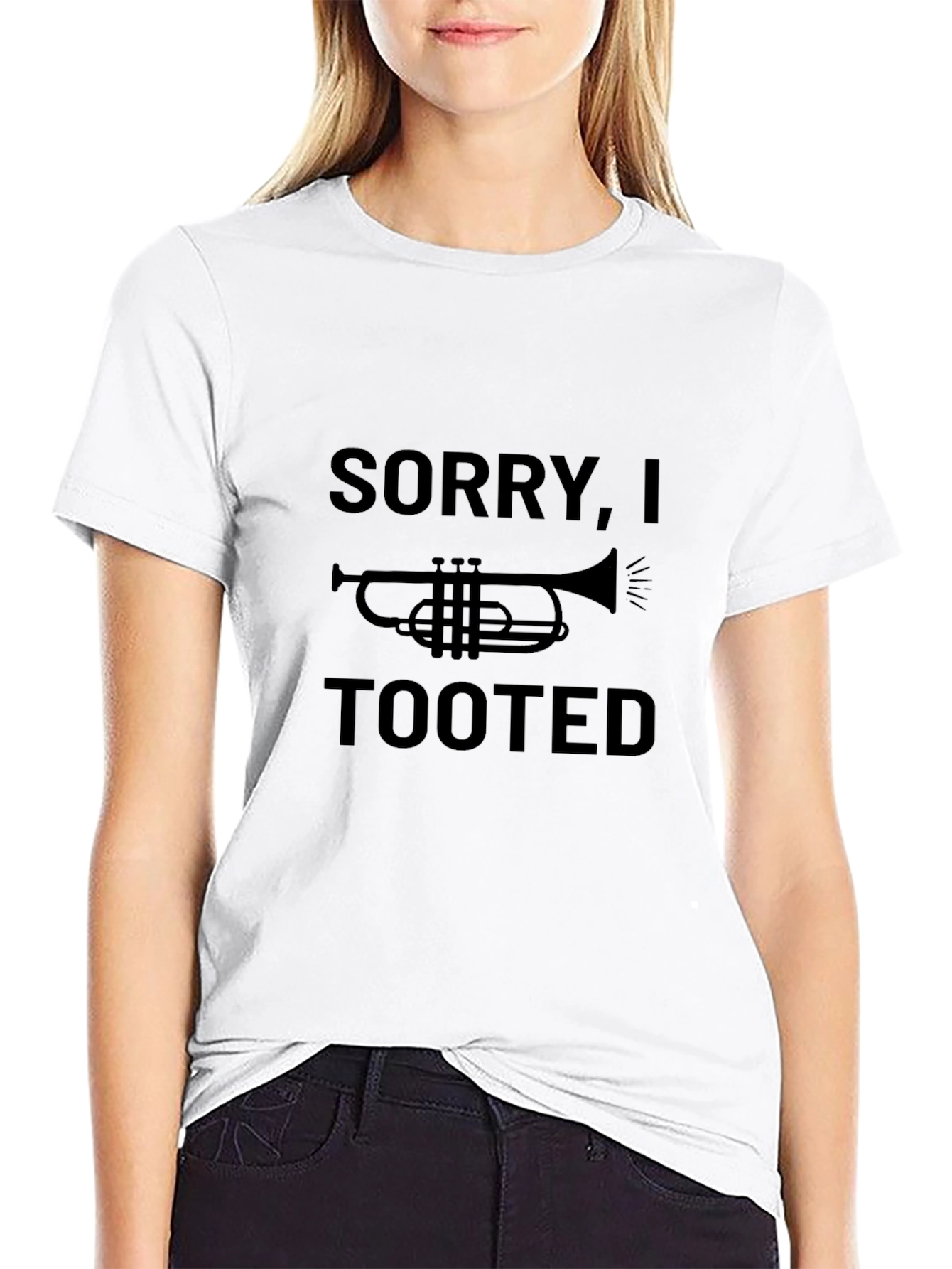Sorry I Tooted Trumpet Funny Mens T-Shirt