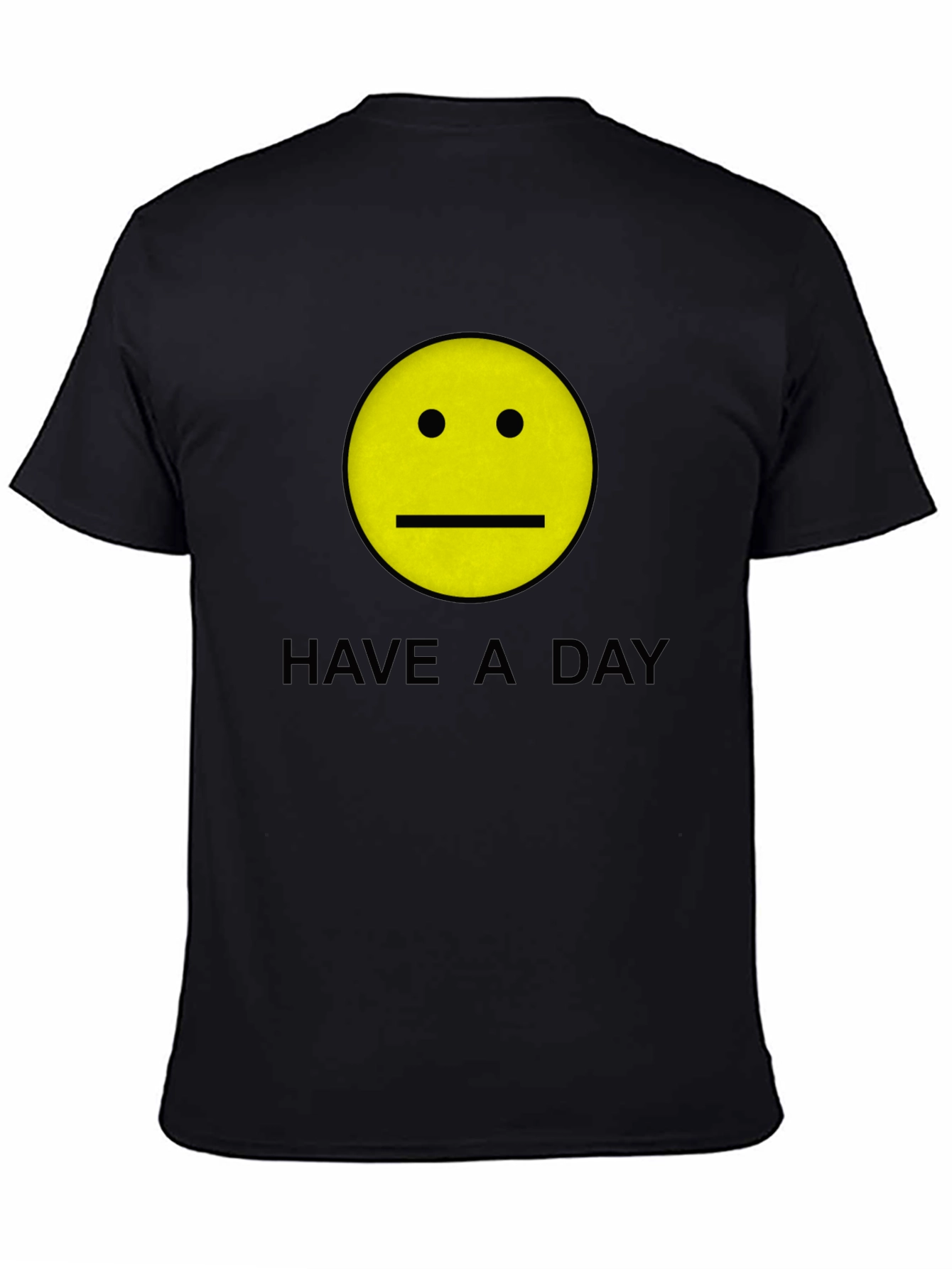 Have a Day Smiley Face Graphic Tee - Black
