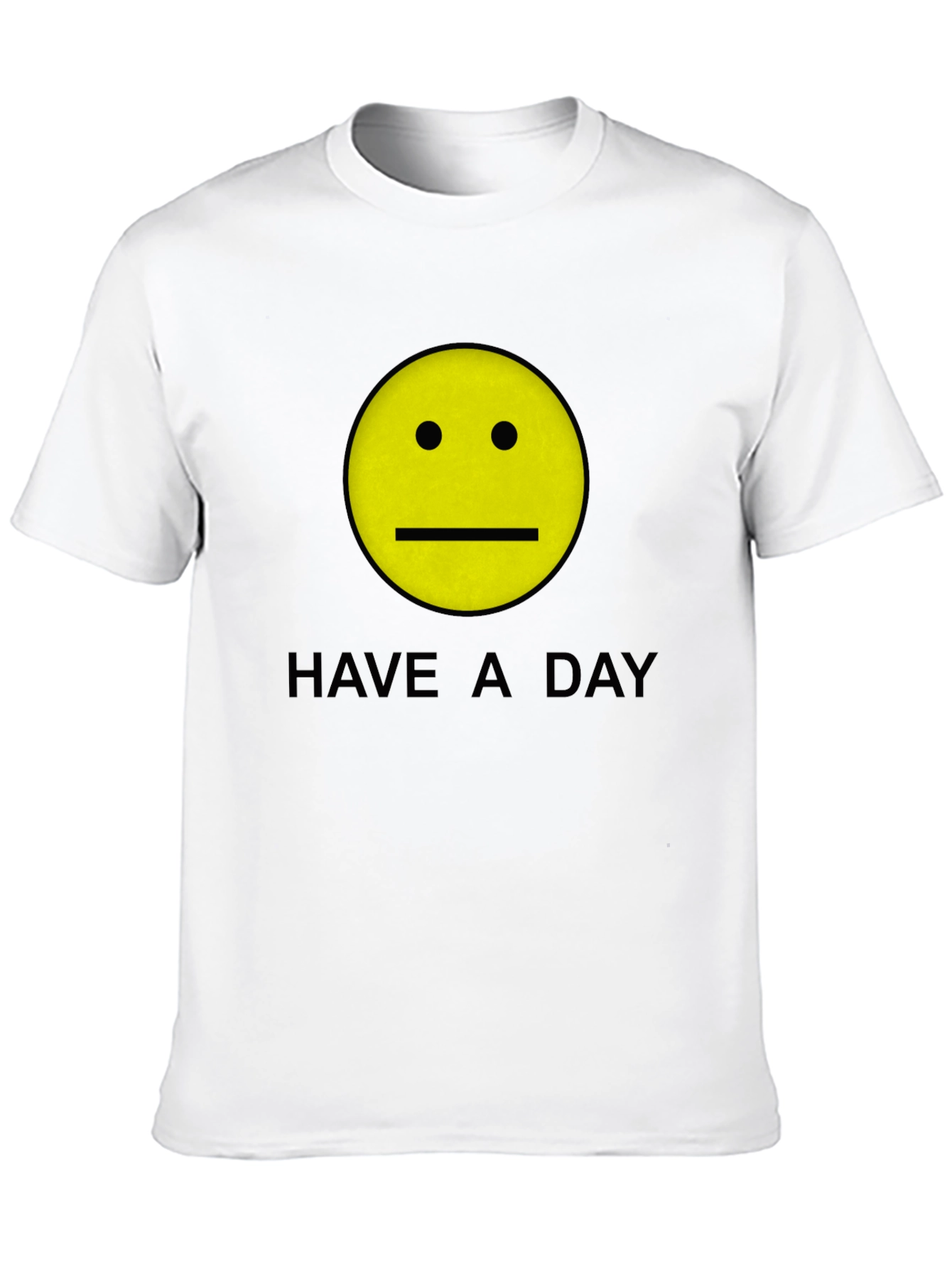 Have a Day Smiley Face Graphic Tee - Black