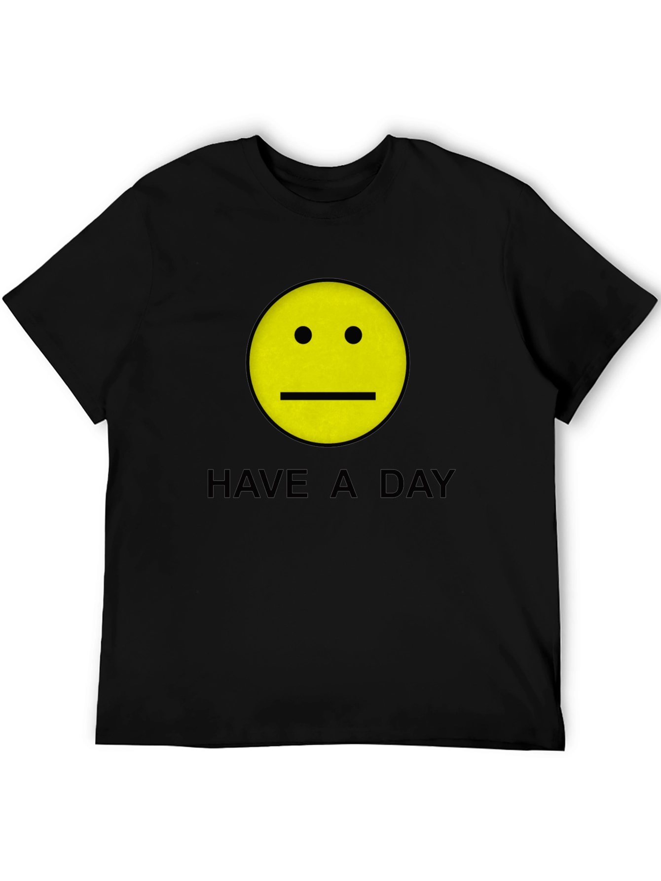 Have a Day Smiley Face Graphic Tee - Black