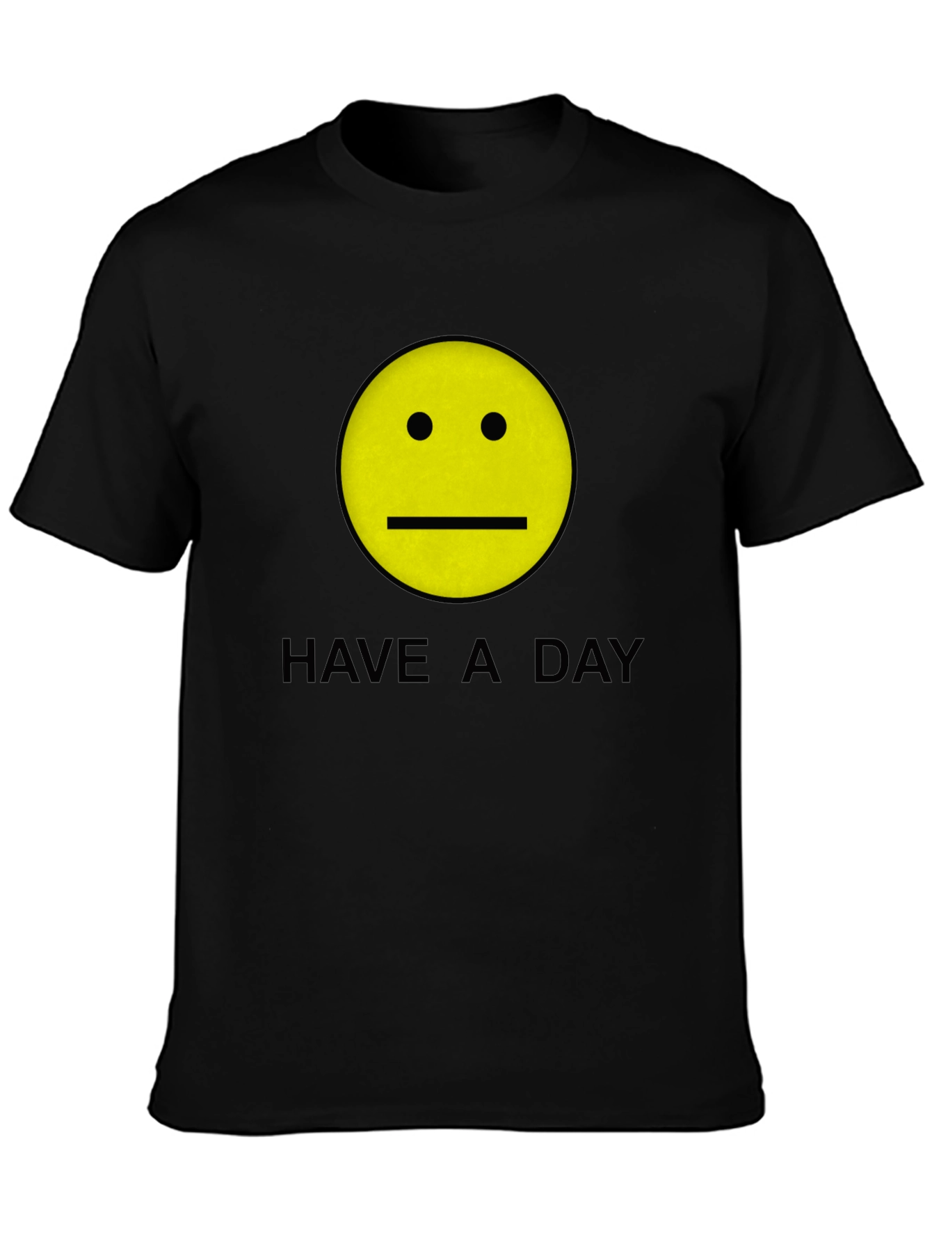 Have a Day Smiley Face Graphic Tee - Black