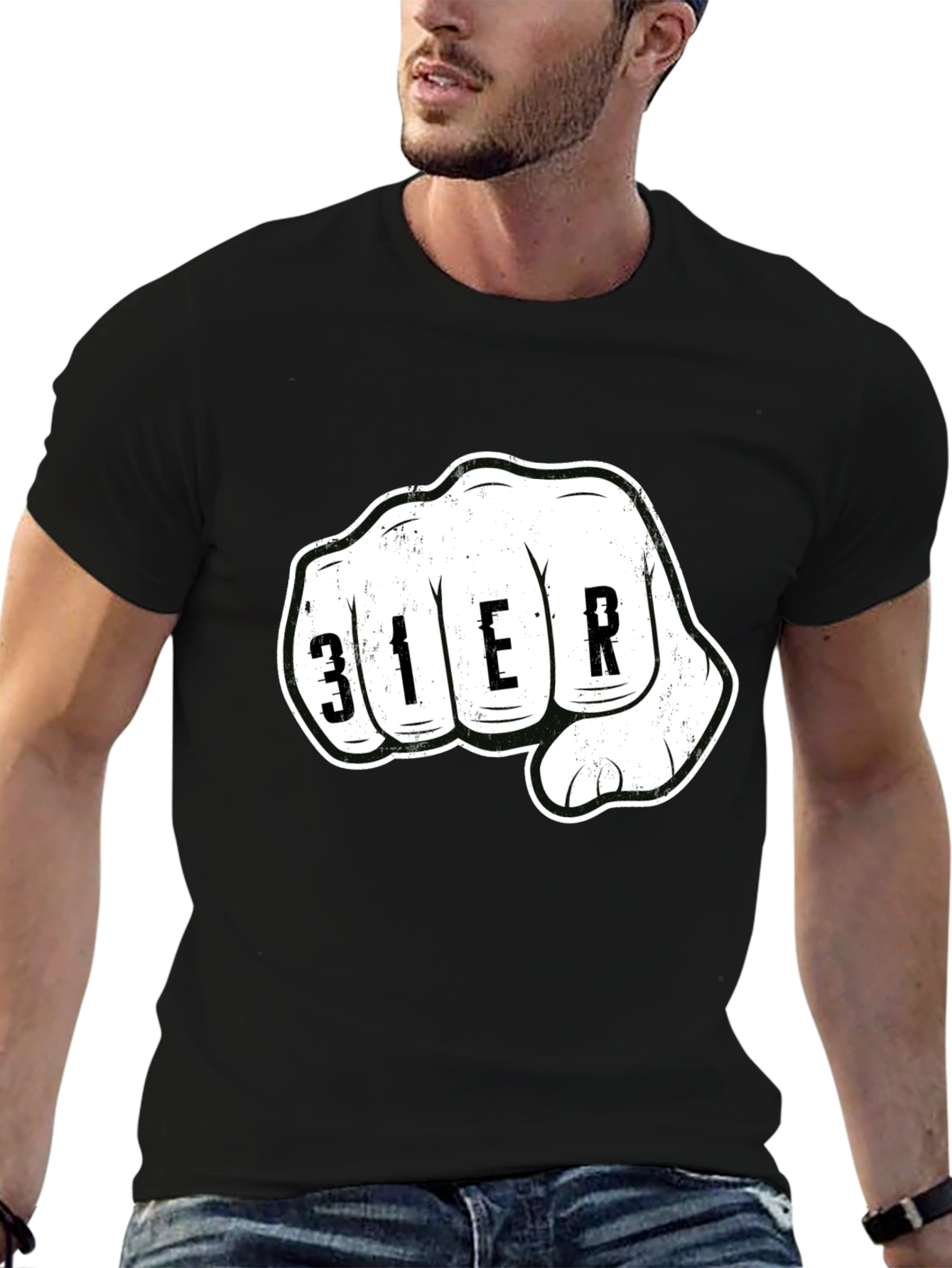 Fisted 31ER Graphic Print Black T-Shirt