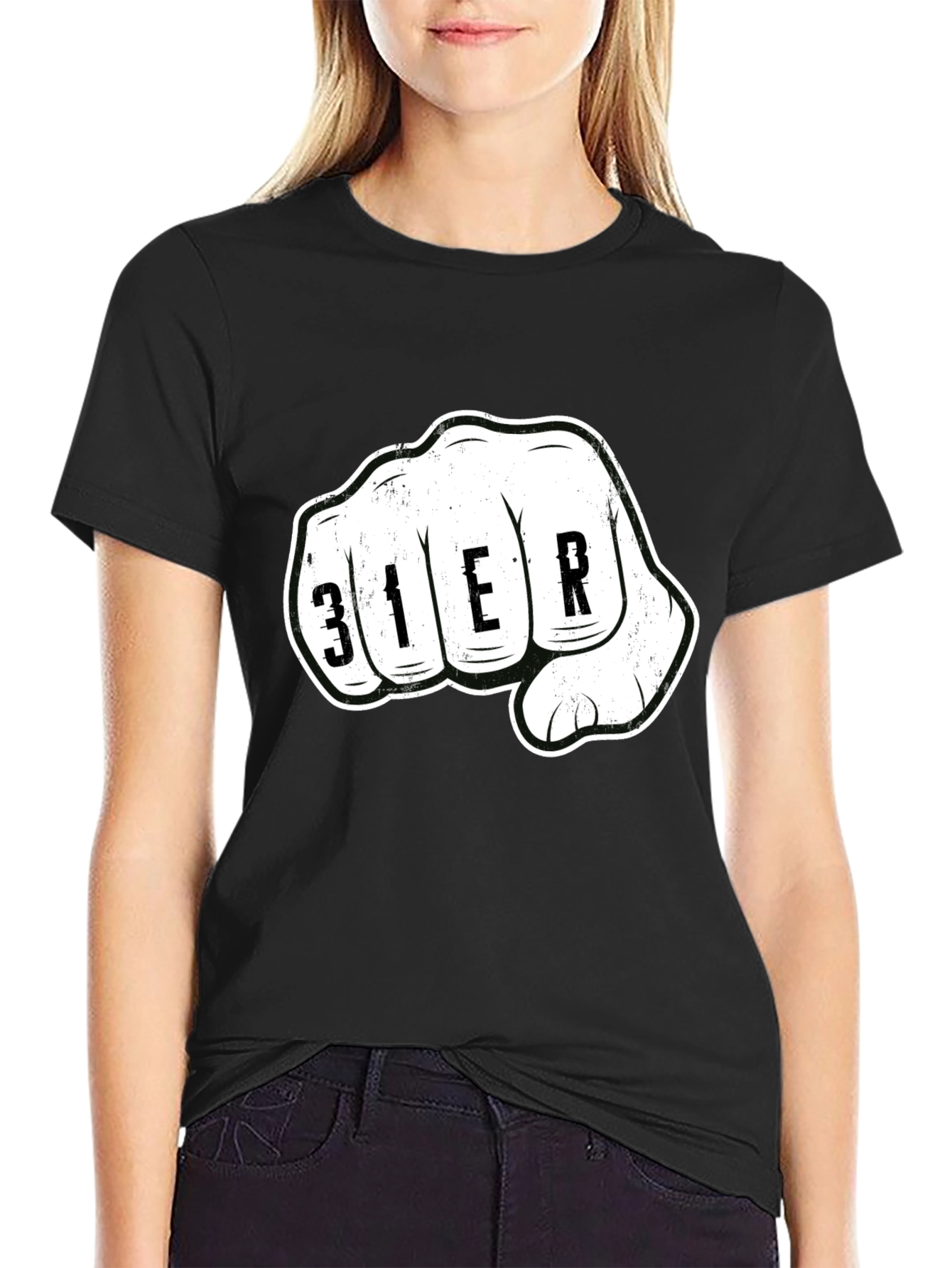 Fisted 31ER Graphic Print Black T-Shirt