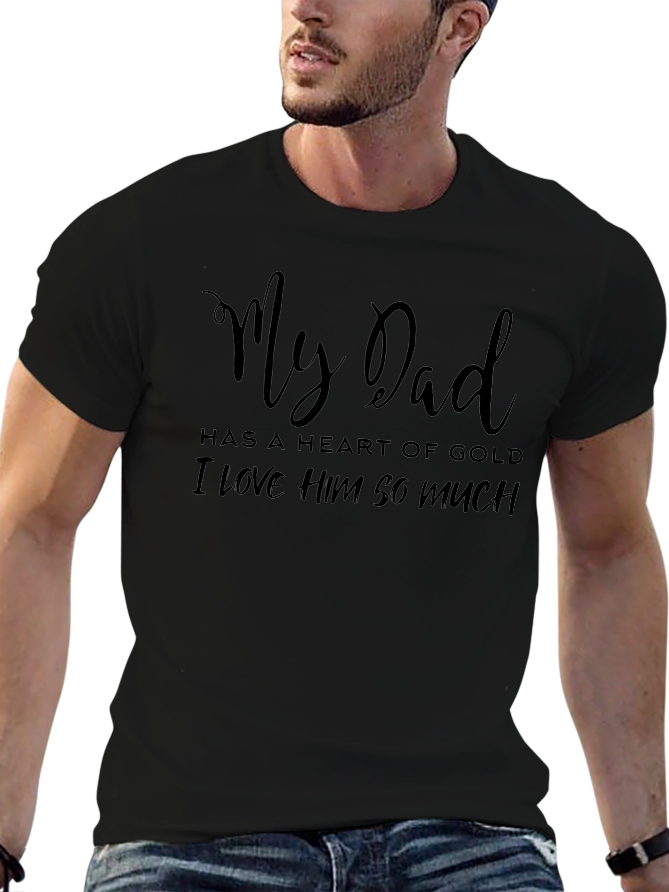 My Dad Heart of Gold Graphic T-Shirt