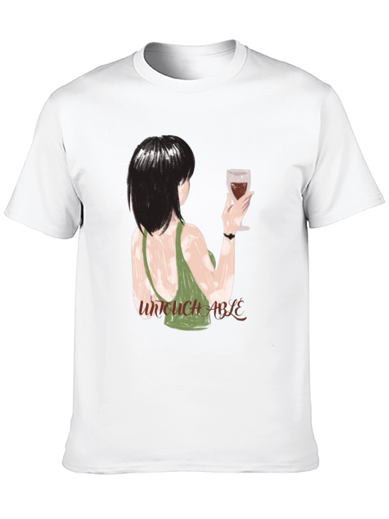 Untouchable Graphic Tee - Artistic Womens Design