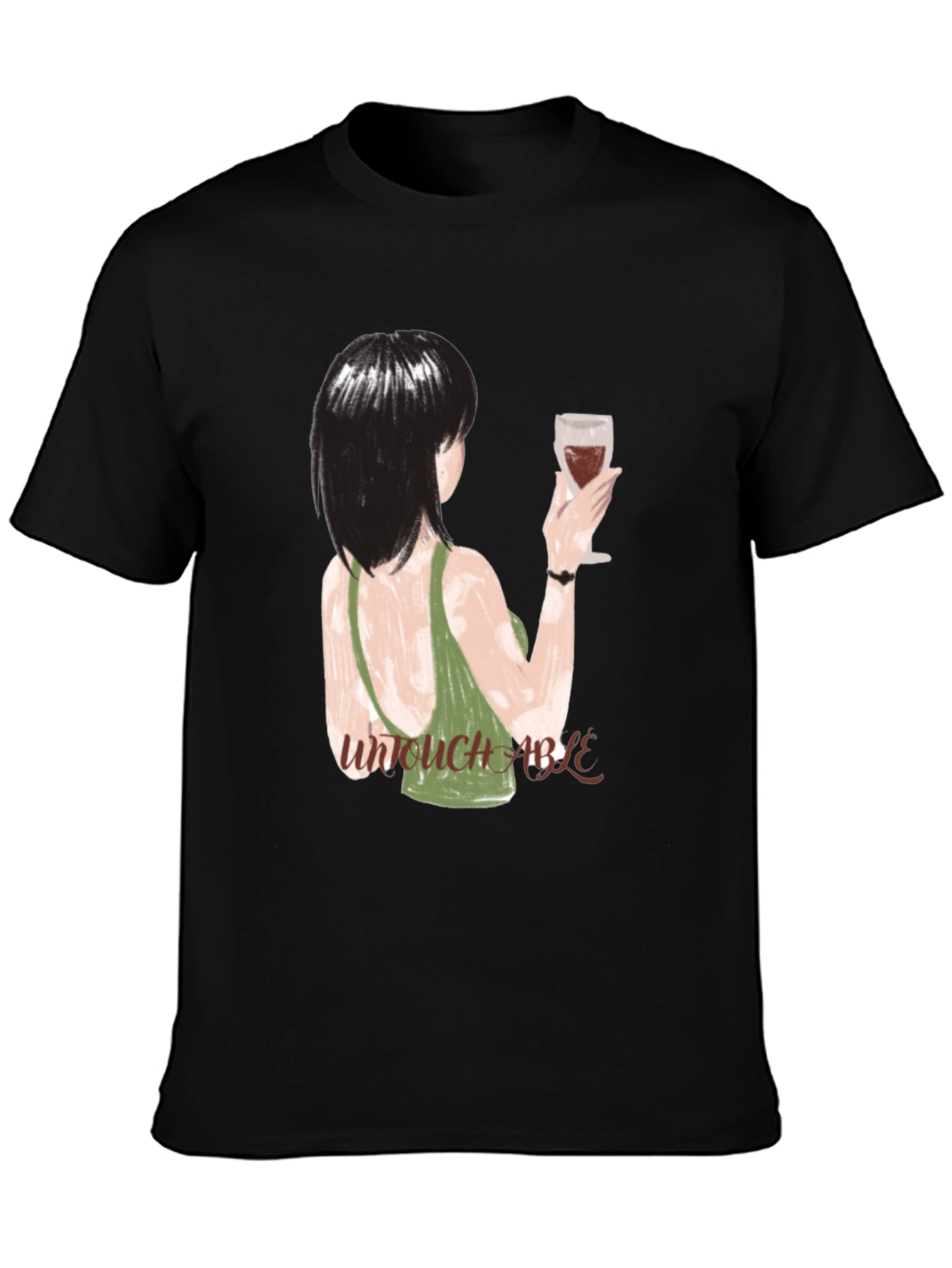 Untouchable Graphic Tee - Artistic Womens Design