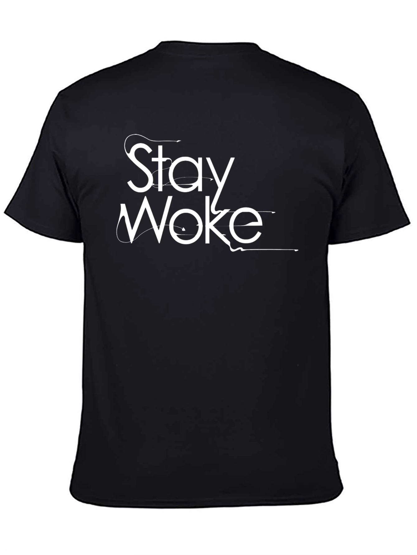 Stay Woke Black Graphic Tee - Trendy Slogan T-Shirt