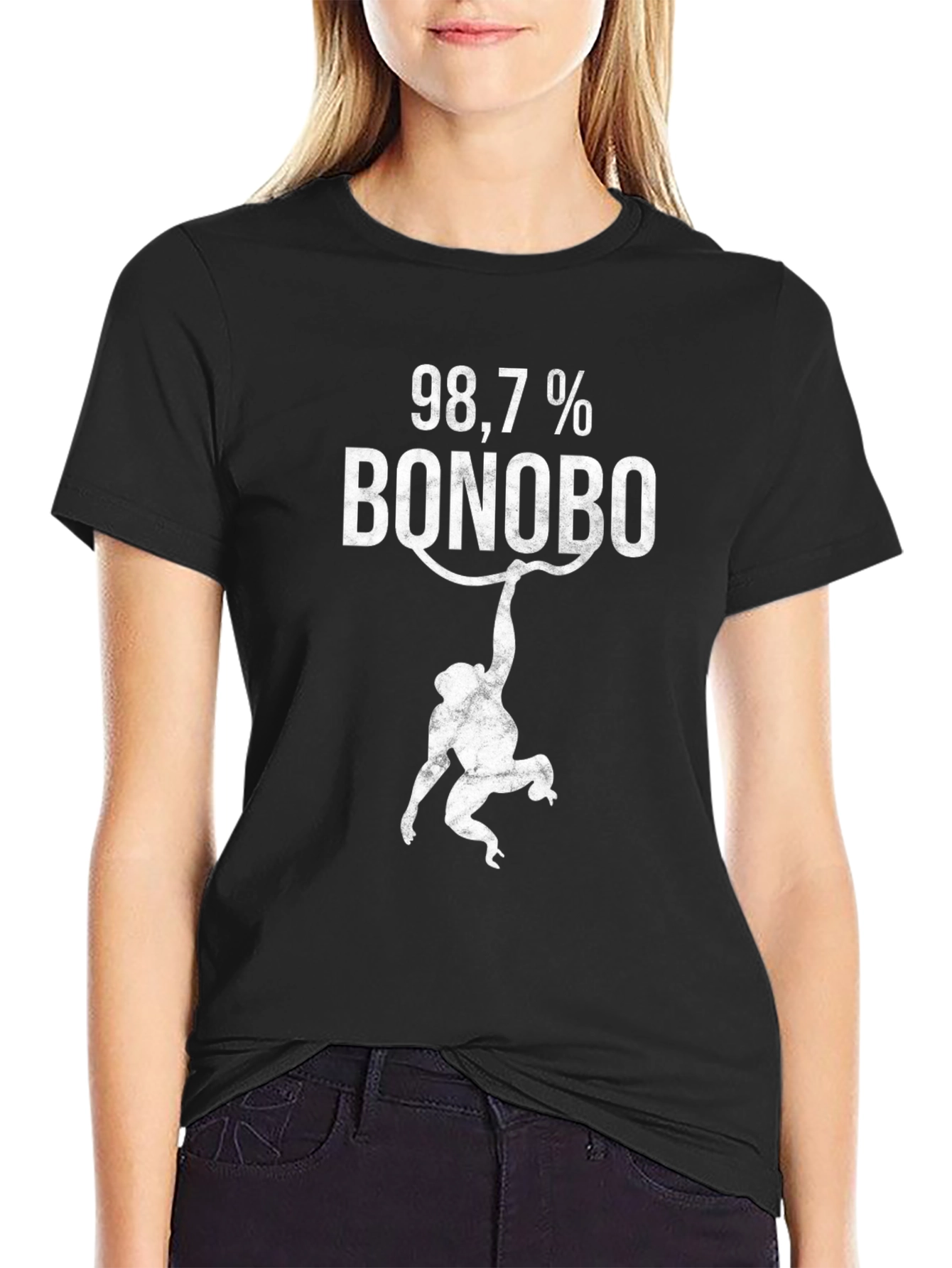 98.7% Bonobo Graphic Tee - Funny Ape T-Shirt