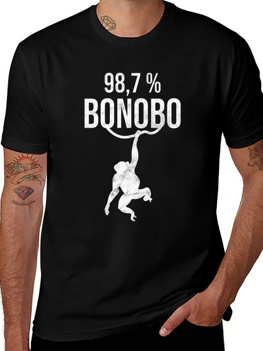 98.7% Bonobo Graphic Tee - Funny Ape T-Shirt