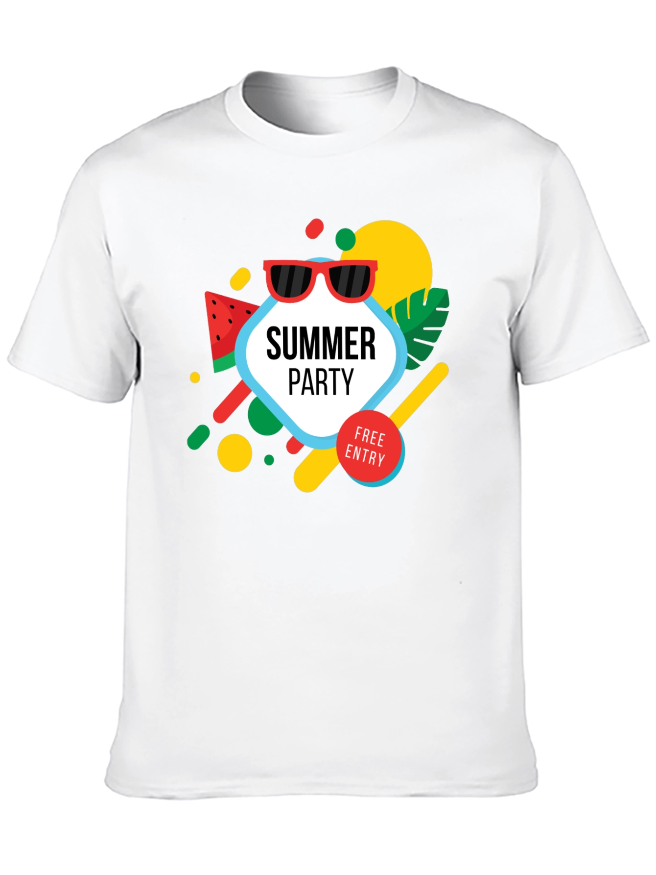 Summer Party Graphic Tee - Black T-Shirt