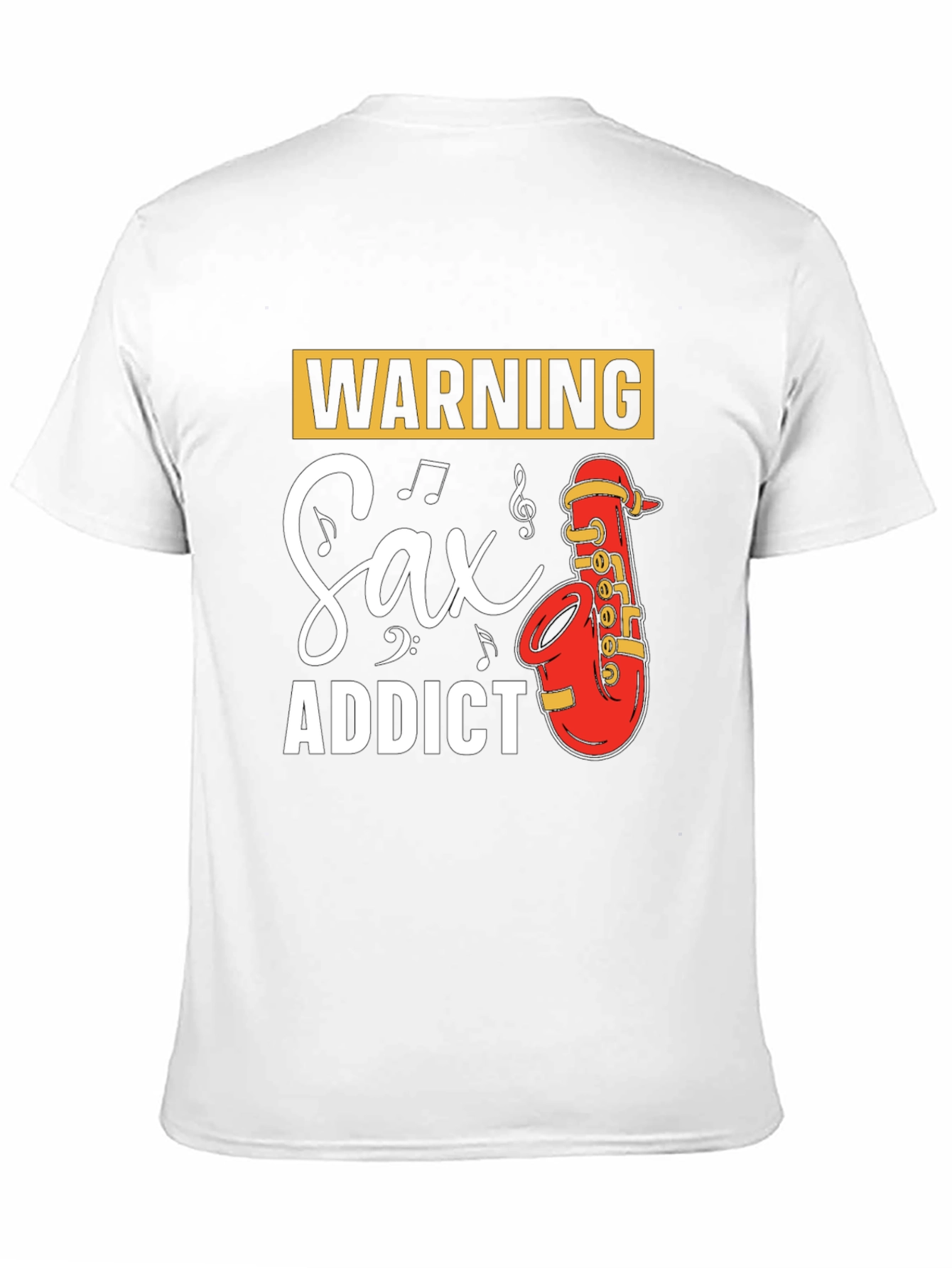 Warning Sax Addict Black T-Shirt
