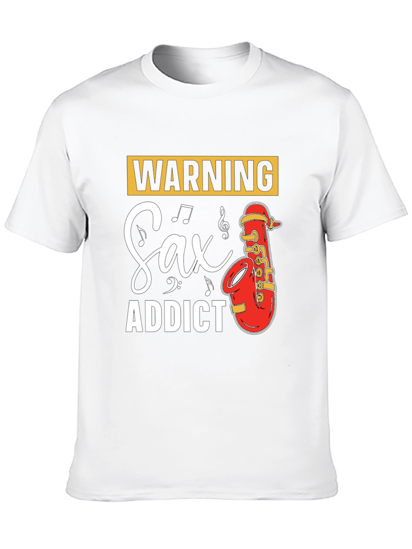 Warning Sax Addict Black T-Shirt