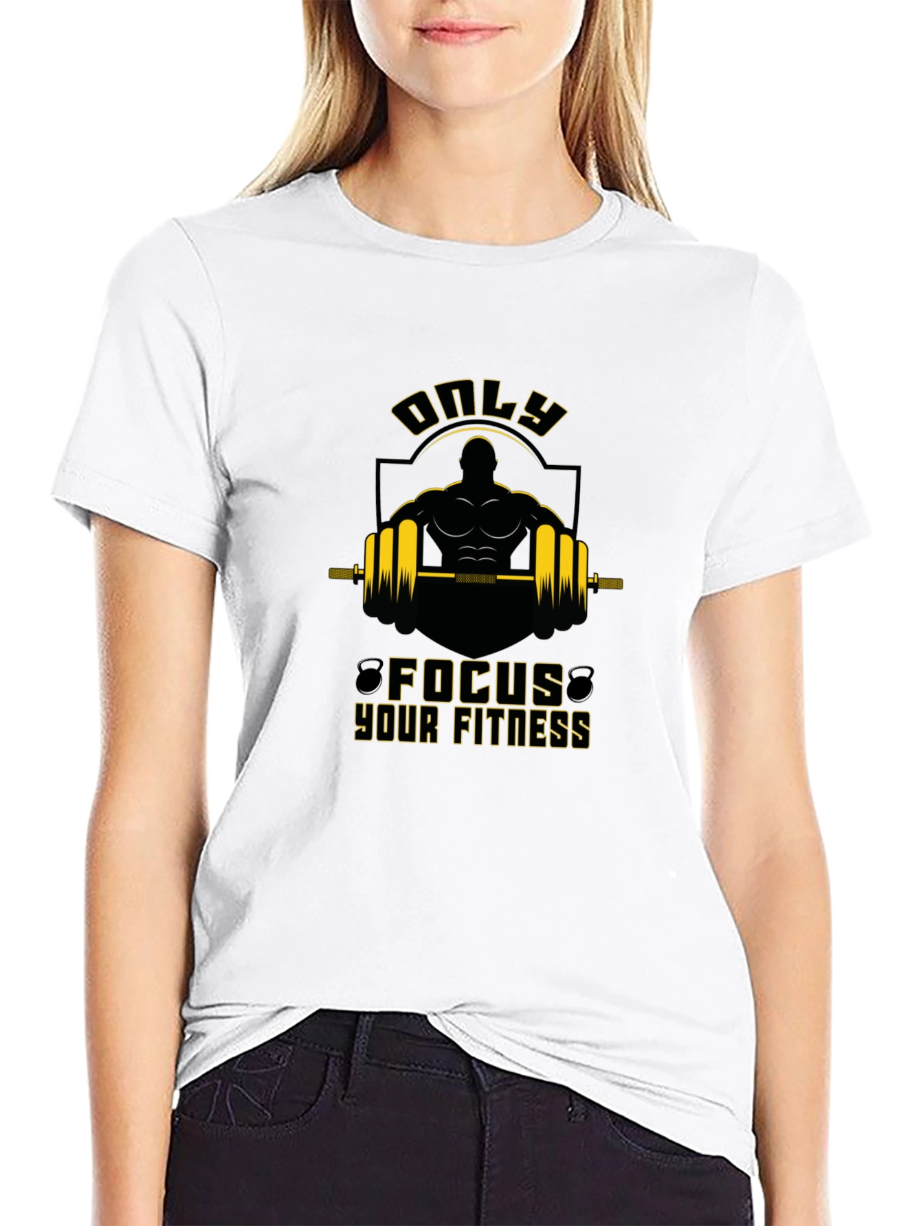 Focus Your Fitness Graphic T-Shirt - Black