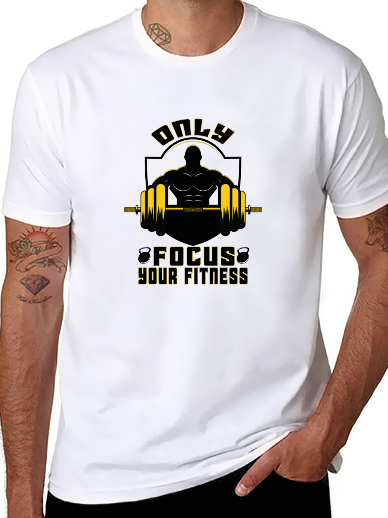 Focus Your Fitness Graphic T-Shirt - Black
