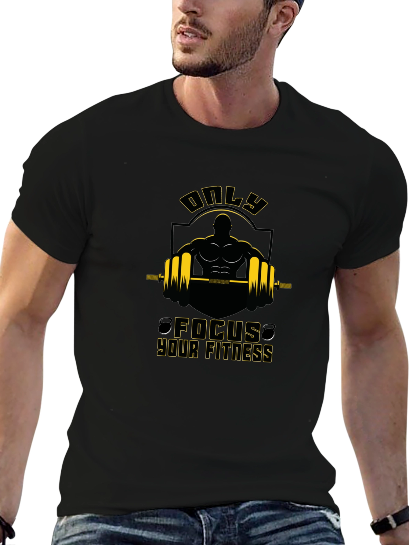 Focus Your Fitness Graphic T-Shirt - Black