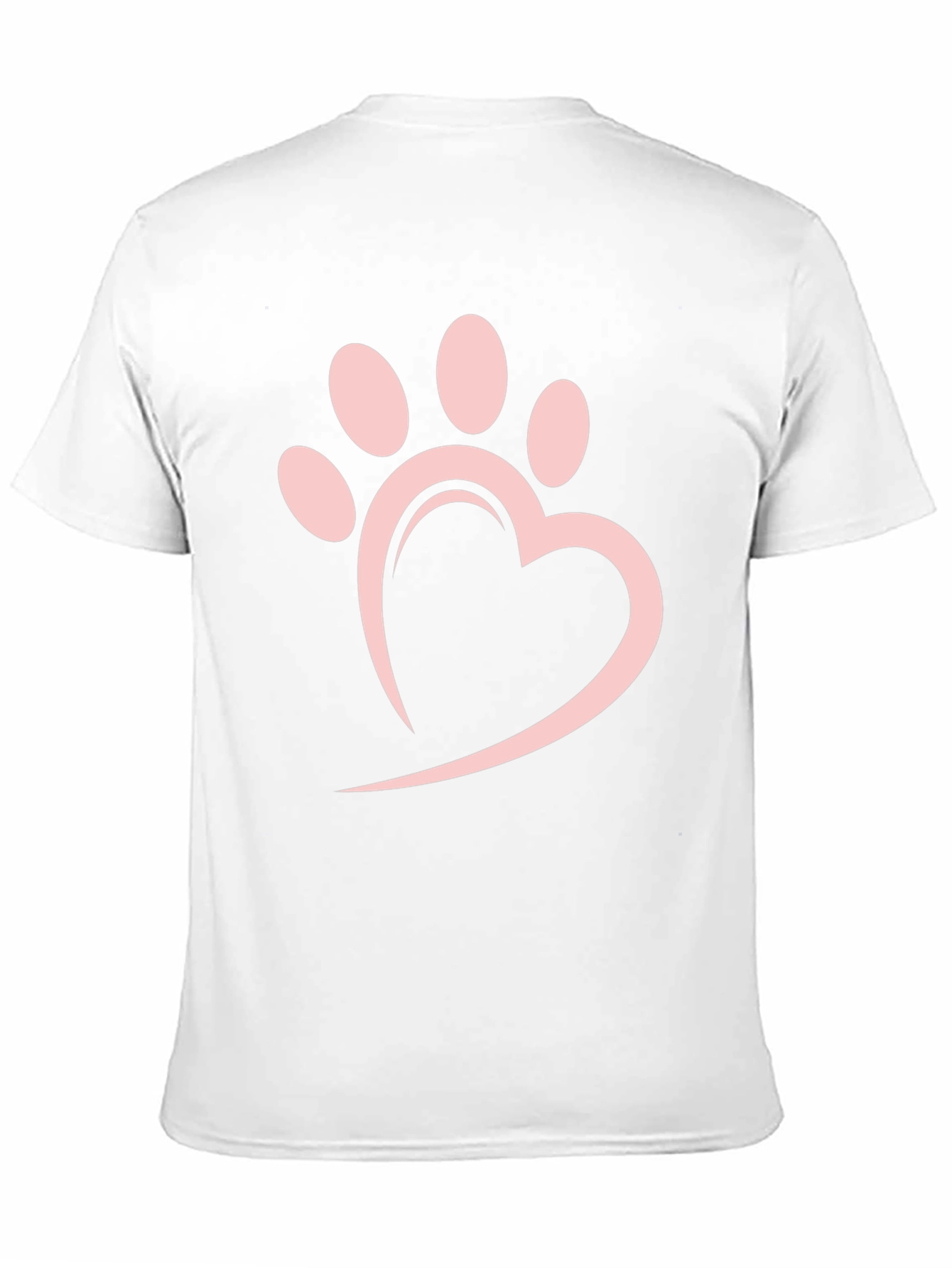 Heart Paw Print Black T-Shirt