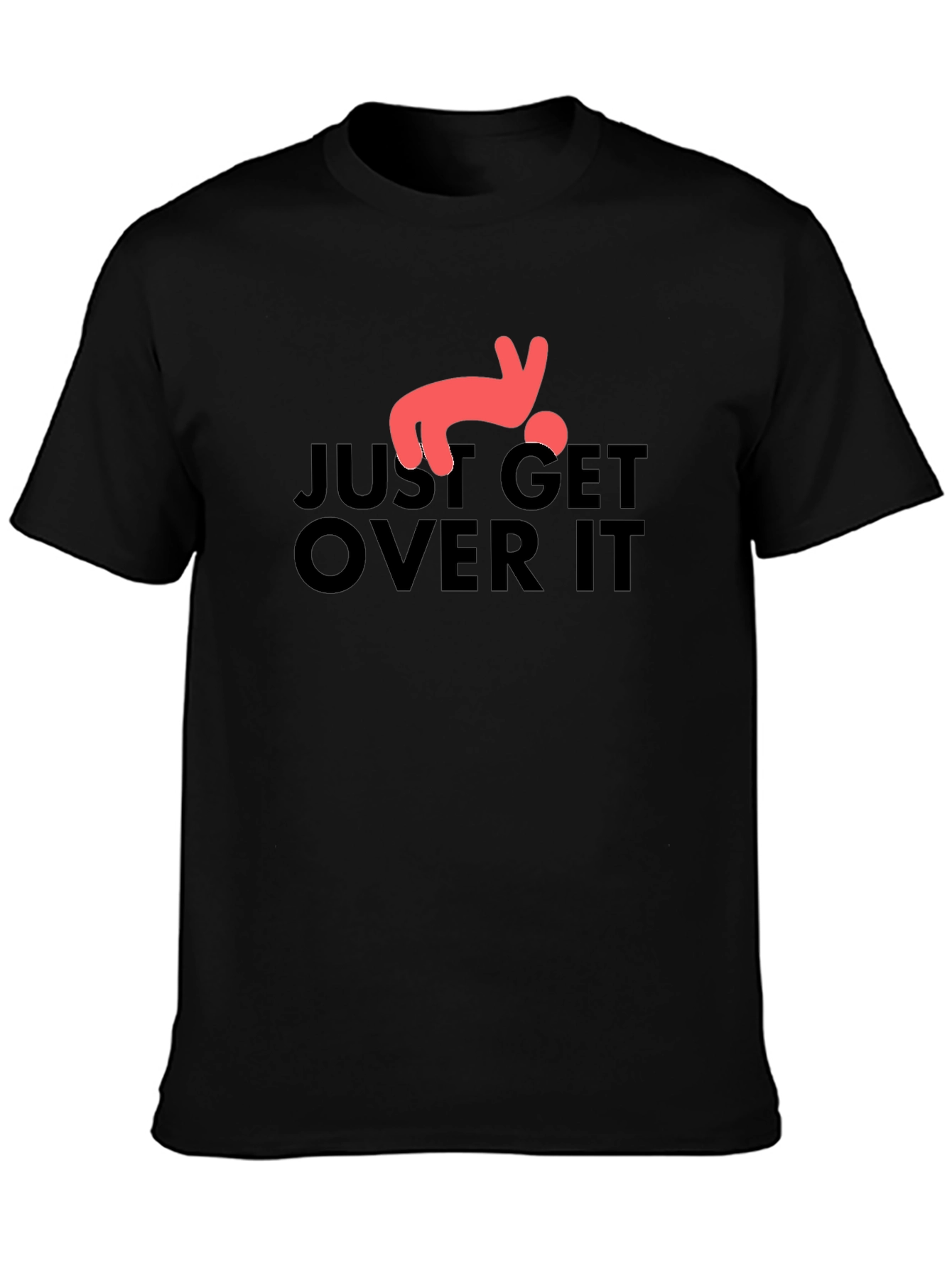 Just Get Over It T-Shirt Funny Falling Man Tee