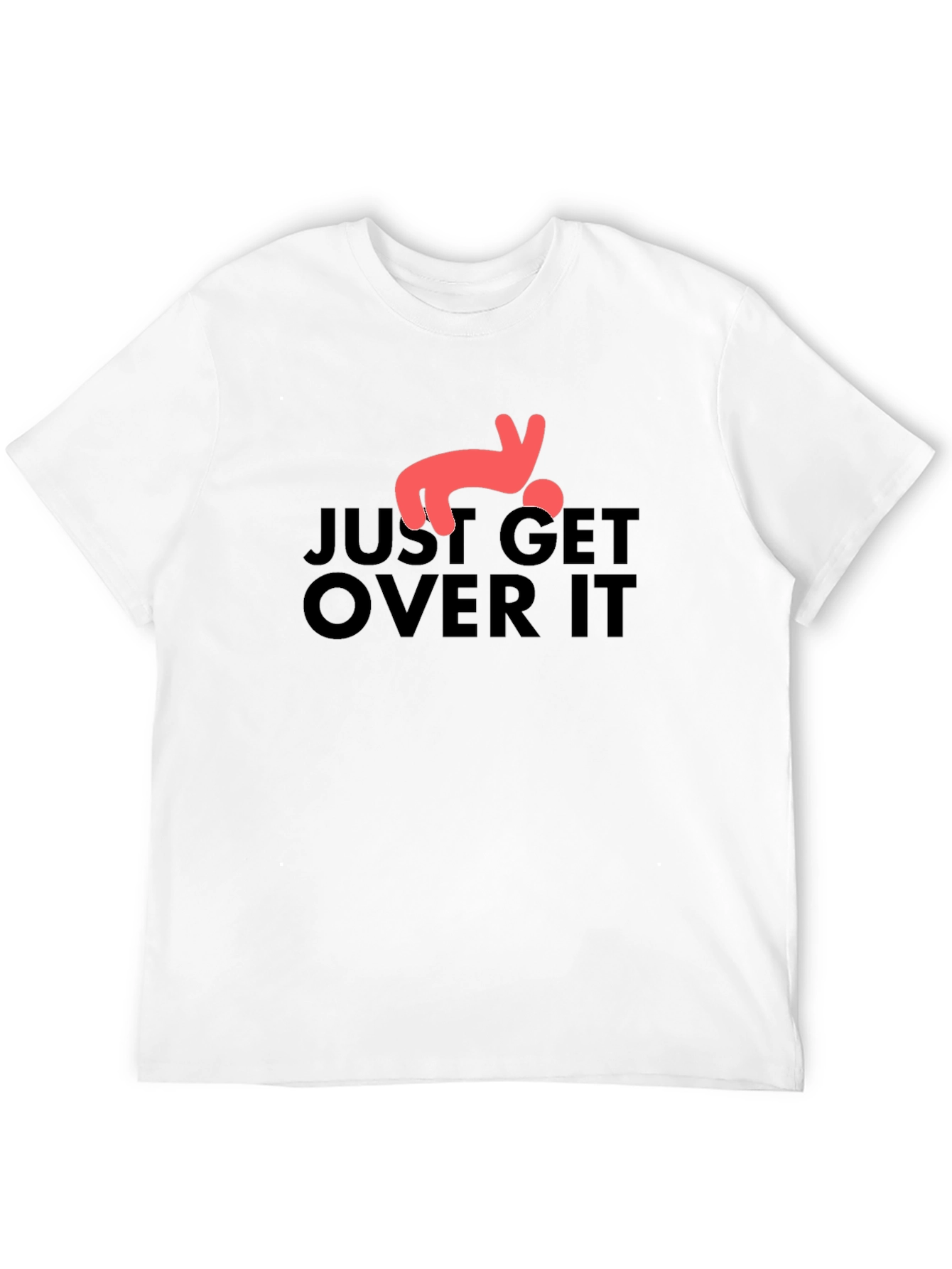 Just Get Over It T-Shirt Funny Falling Man Tee
